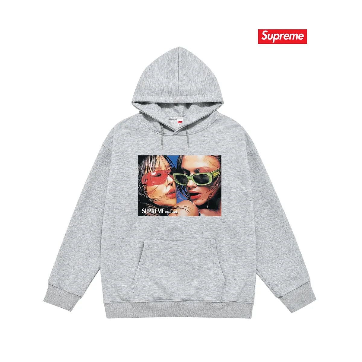 Style No. S2102 #terry P160💰 Velvet P170💰 Supreme SS23 Week9 EYEWEARTEE character print hooded sweatshirt Made of 400g large terry 430g silver fox velvet (off-shoulder large version) fabric, soft and non-pilling, imported environmentally friendly printing glue, bright and three-dimensional pattern, quality 💥Same style for men and women, the upper body is trendy Color: black white gray Size: S M L XL XXL