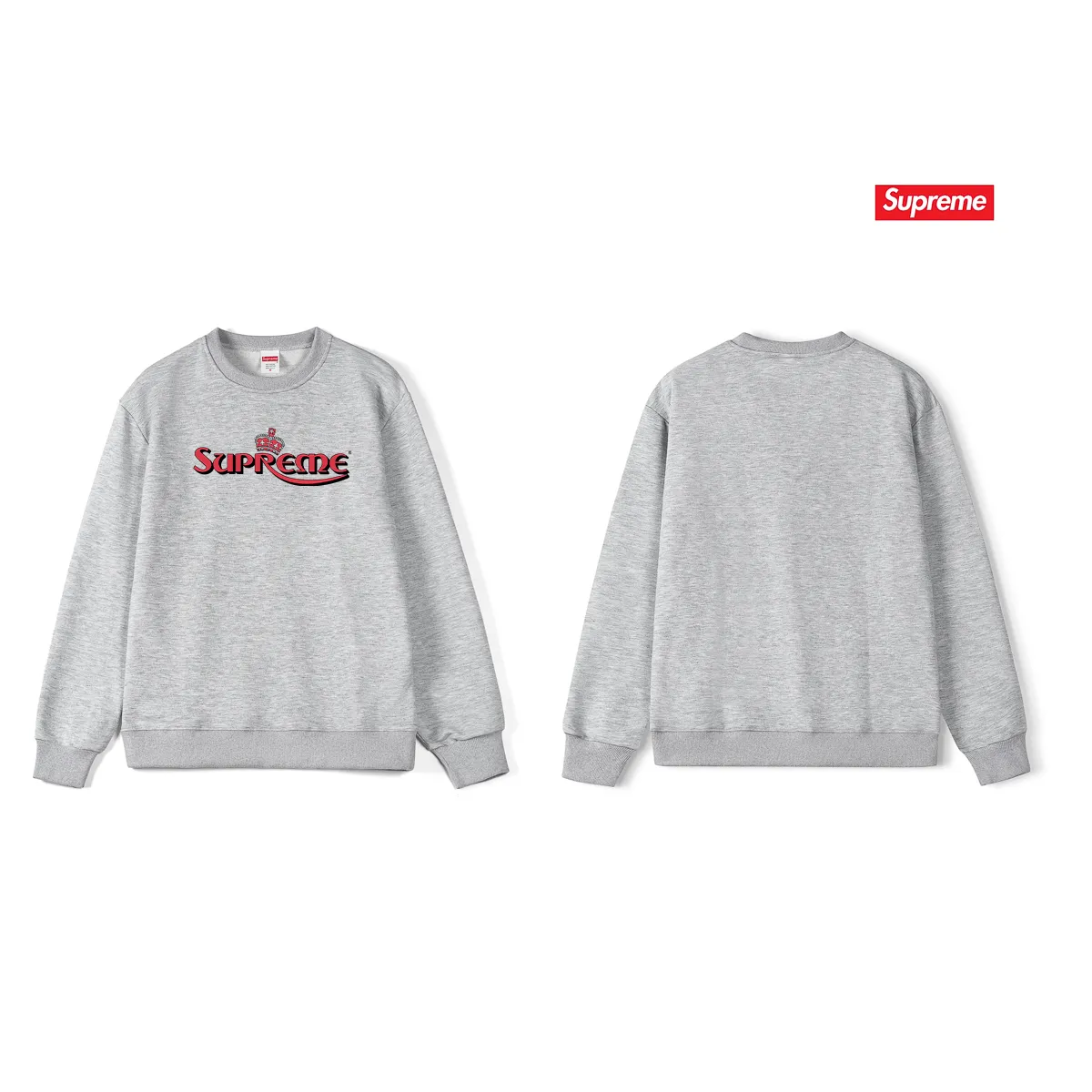 Style No. S1223 #terry p150💰 Velvet 160💰 SupSS23 WEEK18 series CROWN TEE letter printed round neck sweatshirt Made of 400 grams of large terry (drop shoulder large version) fabric, soft texture and no pilling Imported environmentally friendly printing glue The pattern is bright and three-dimensional Quality 💥Same style for men and women The upper body is trendy Color: black white gray Size: S M L XL XXL
