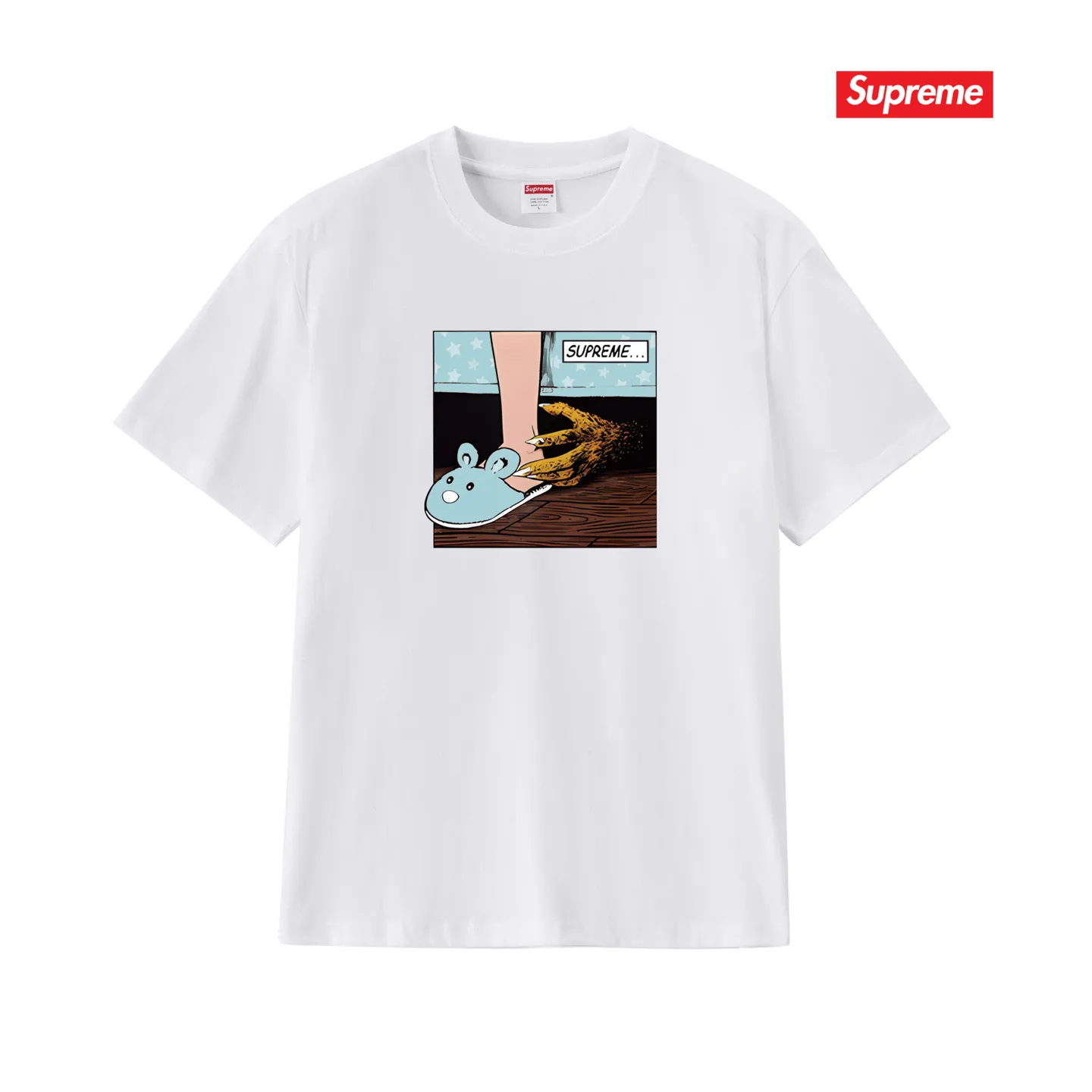 S202 P110💰 Summer sup European and American trendy brand new men and women couple T-shirt pattern casual co-branded pure cotton print short-sleeved loose and loose version. Made of 260g combed cotton double yarn. From fabric to accessories, all three standards are complete and follow ZP. Imported Matsui company slurry printing will never crack. The whole piece adopts three-needle five-thread process. The neckline-shoulder seam-sleeve seam is double-lined, which looks more three-dimensional and textured.) The same process as the original version, classic version Feel free to compare zp. The whole piece adopts three-needle five-thread craftsmanship (neckline-shoulder seam-sleeve seam double thread, which looks more three-dimensional and textured). It has the same craftsmanship as the original original, classic version. Color: black, white, light gray, pink, navy. Size: S M L XL XXL