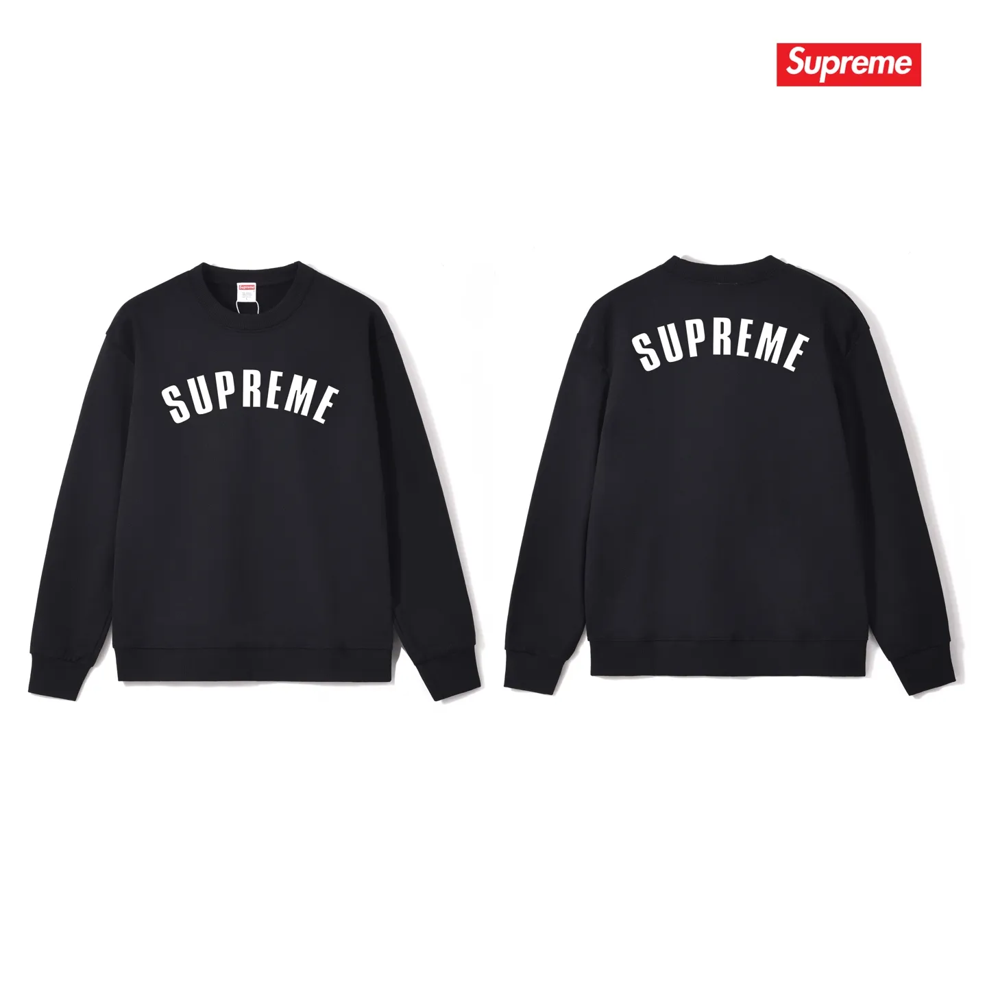 Style No. S1168 #terry p150💰 Plus velvet 160💰 Sup burst crackle letters LOGO round neck sweatshirt Made of 400 grams of large terry (drop shoulder large version) fabric, soft texture and no pilling Imported environmentally friendly printing glue The pattern is bright and three-dimensional Quality 💥Same style for men and women The upper body is trendy Color: black white gray Size: S M L XL XXL