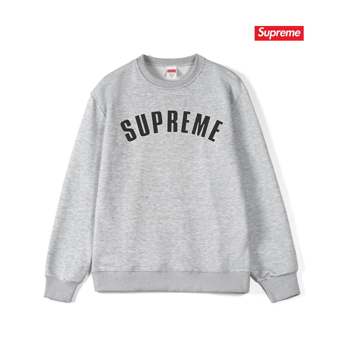 Style No. S1168 #terry p150💰 Plus velvet 160💰 Sup burst crackle letters LOGO round neck sweatshirt Made of 400 grams of large terry (drop shoulder large version) fabric, soft texture and no pilling Imported environmentally friendly printing glue The pattern is bright and three-dimensional Quality 💥Same style for men and women The upper body is trendy Color: black white gray Size: S M L XL XXL