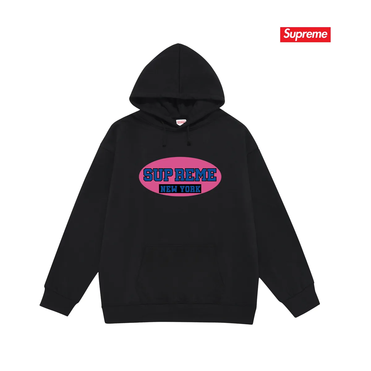 Style number S2020 #terry P160💰 Velvet P170💰 Supreme SS23 Week 1 NEW YORK TEE Retro Logo printed hooded sweatshirt Made of 400g large terry 430g silver fox velvet (drop shoulder large version) fabric, soft texture and no pilling Imported environmentally friendly printing glue The pattern is bright and three-dimensional Quality 💥Same style for men and women The upper body is trendy Color: black white gray Size: S M L XL XXL