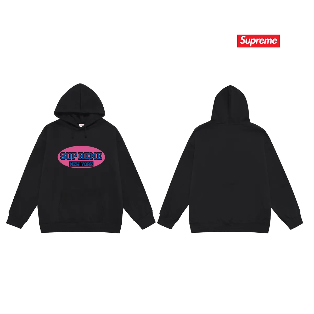 Style number S2020 #terry P160💰 Velvet P170💰 Supreme SS23 Week 1 NEW YORK TEE Retro Logo printed hooded sweatshirt Made of 400g large terry 430g silver fox velvet (drop shoulder large version) fabric, soft texture and no pilling Imported environmentally friendly printing glue The pattern is bright and three-dimensional Quality 💥Same style for men and women The upper body is trendy Color: black white gray Size: S M L XL XXL