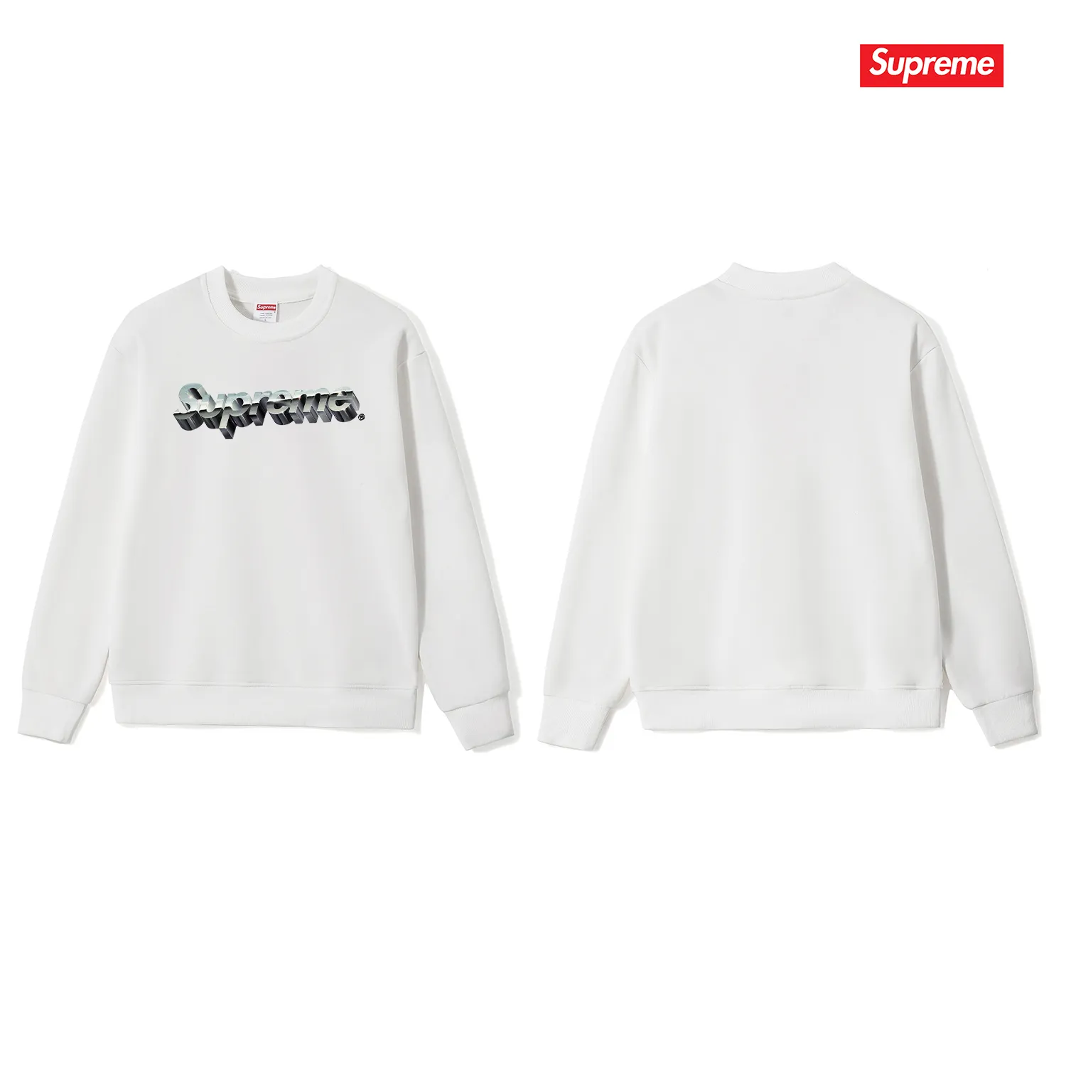 Style No. S1192 #terryp150💰 Velvet 160💰 SUP cotton three-dimensional printed logo round-neck sweatshirt Made of 400g large terry (drop shoulder large version) fabric, soft texture and no pilling Imported environmentally friendly printing glue The pattern is bright and three-dimensional Quality 💥Same style for men and women The upper body is trendy Color: black white gray Size: S M L XL XXL