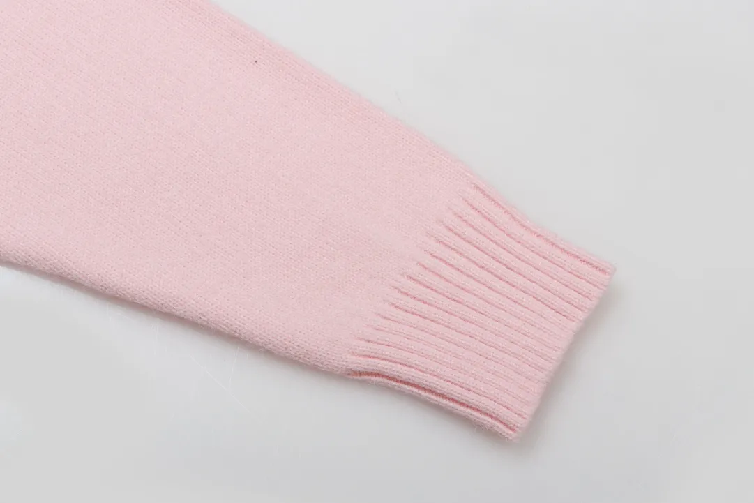 P300 Supreme new embroidered letter logo round neck wool knitted sweater Color: White Black Blue Pink Size: S M L XL XXL