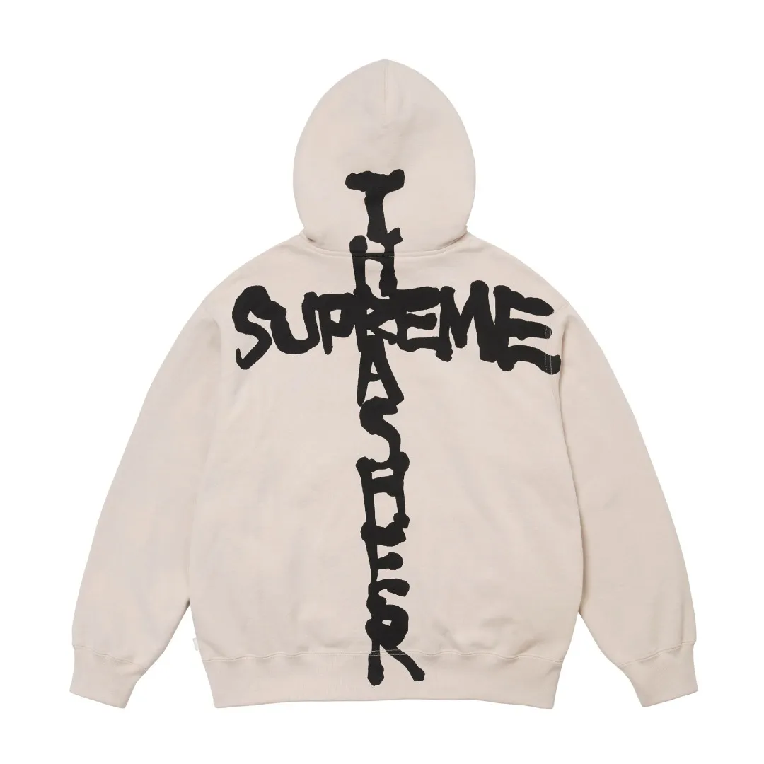 S600💰p370 Top version SUPREME®/THRASHER® CREWNECK FW24 Flame co-branded letter printed zipper hooded sweatshirt Fabric: ZP assay Custom woven and dyed Pure cotton 460G plus velvet main fabric Horizontal cutting 520G 2X2 thread Printing: Printing uses thermoset ink printing, also known as plastic ink, or self-adhesive ink. Its ingredients are: mainly composed of polyvinyl chloride (PVC) and phthalates. PVC and phthalates, color fixing agents, stabilizers, and thickeners are mixed to form thermoset ink. It is not the digital direct printing advertised on the market. The printing texture of thermoset ink is beyond the reach of digital direct printing. Customized ZP YKK zipper/main label/wash label/tag/packaging bag (equipped with extra large thickened handbag) Size: S~XL