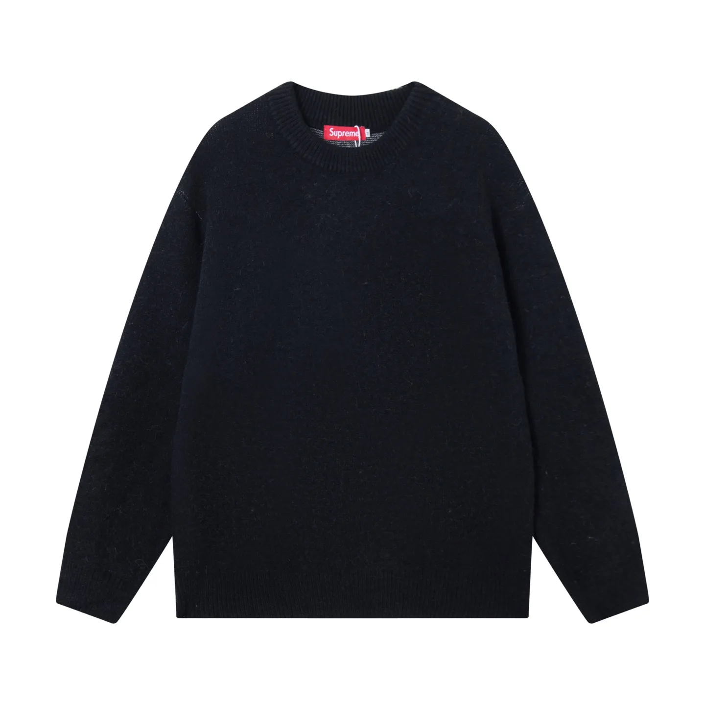 P280 Sup letter cross on the back round neck knitted wool sweater Color: Gray Black Orange Size: S M L XL XXL