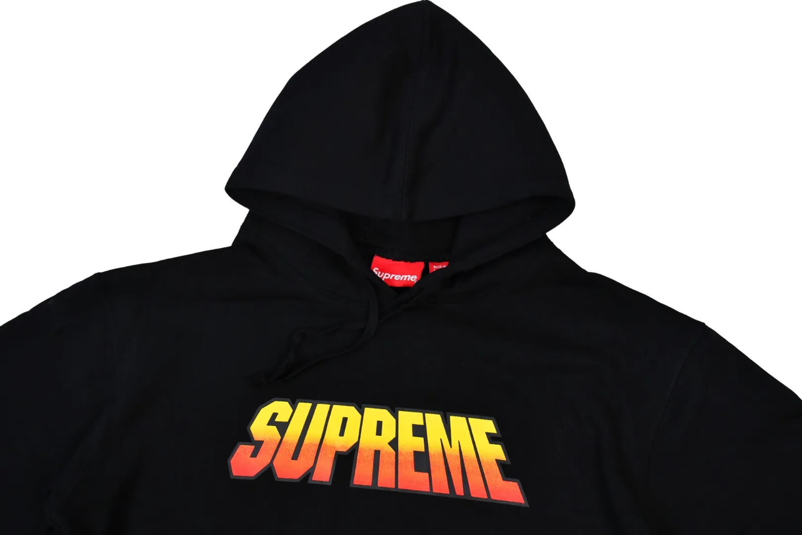 S580💰p320 Top version Supreme 24FW GRADIENT HOODED Gradient logo printed hooded sweatshirt 1. Fabric: ZP test, custom weaving and dyeing, pure cotton 460G plus velvet main fabric, horizontal cutting 520G 2X2 thread 2. Printing: Printing uses thermoset ink printing, also known as plastic ink, or self-adhesive ink. Its ingredients are: mainly composed of polyvinyl chloride (PVC) and phthalates. PVC and phthalates, color fixing agents, stabilizers, and thickeners are mixed to form thermoset ink. It is not the digital direct printing advertised on the market. The printing texture of thermoset ink cannot be achieved by digital direct printing. 3. Sewing process: Twelve places of the whole garment are made of boneless splicing technology, processed by experienced foreign trade factories (ordinary factories cannot do it) 4. Hem and cuffs: all use 520G inelastic threads (low-end products use elastic threads to cause the hem and cuffs to appear wavy) 5. Customized ZP main label/wash water label/hangtag/packaging bag (equipped with an extra-large thickened handbag) Size: S~XL