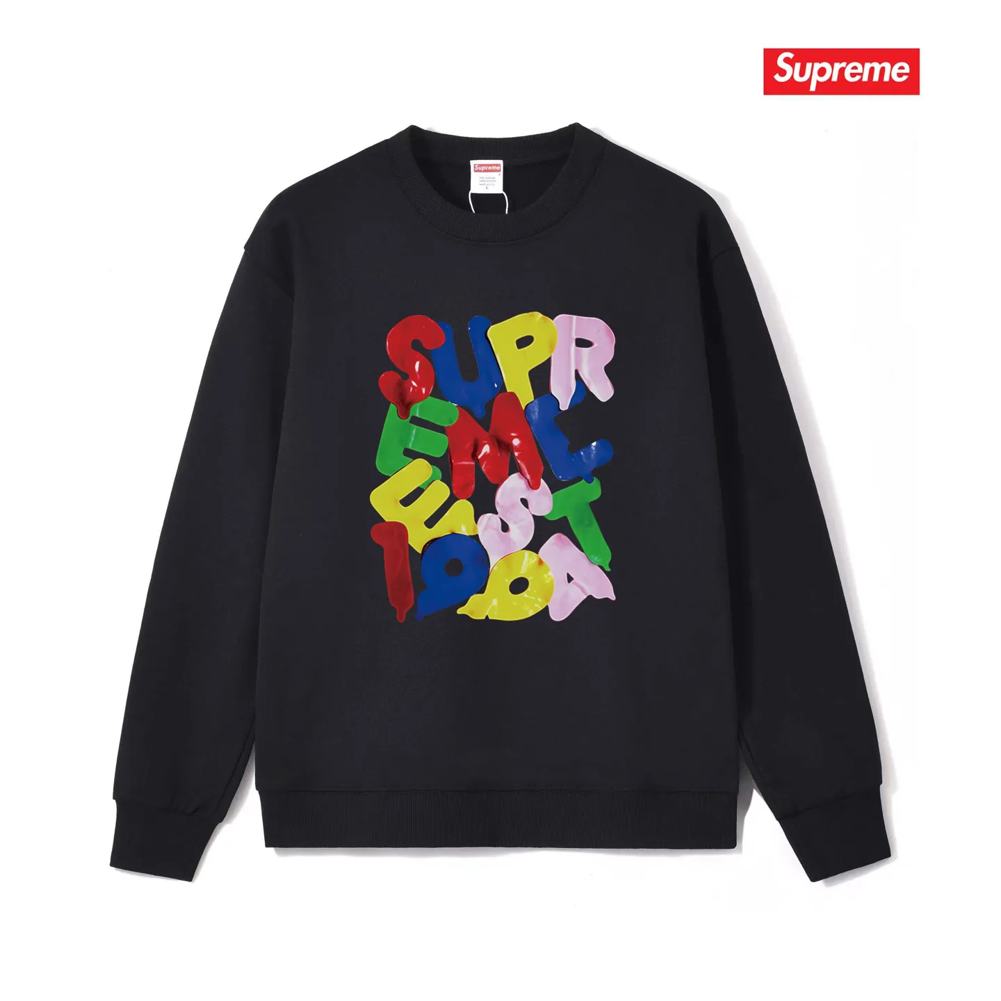 Style No. S1200 #terryp150💰 Plush 160💰 Sup high version Week 1 Balloons Tee balloon style logo round neck sweatshirt Made of 400g large terry (drop shoulder large version) fabric, soft texture and no pilling Imported environmentally friendly printing glue The pattern is bright and three-dimensional Quality 💥Same style for men and women The upper body is trendy Color: black white gray Size: S M L XL XXL
