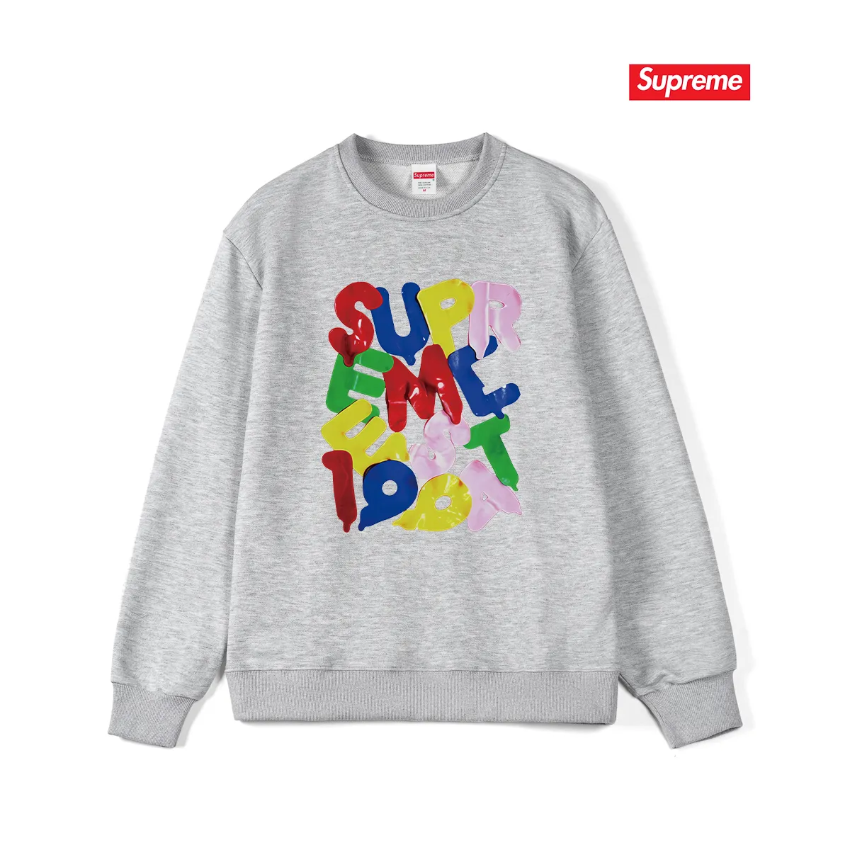 Style No. S1200 #terryp150💰 Plush 160💰 Sup high version Week 1 Balloons Tee balloon style logo round neck sweatshirt Made of 400g large terry (drop shoulder large version) fabric, soft texture and no pilling Imported environmentally friendly printing glue The pattern is bright and three-dimensional Quality 💥Same style for men and women The upper body is trendy Color: black white gray Size: S M L XL XXL