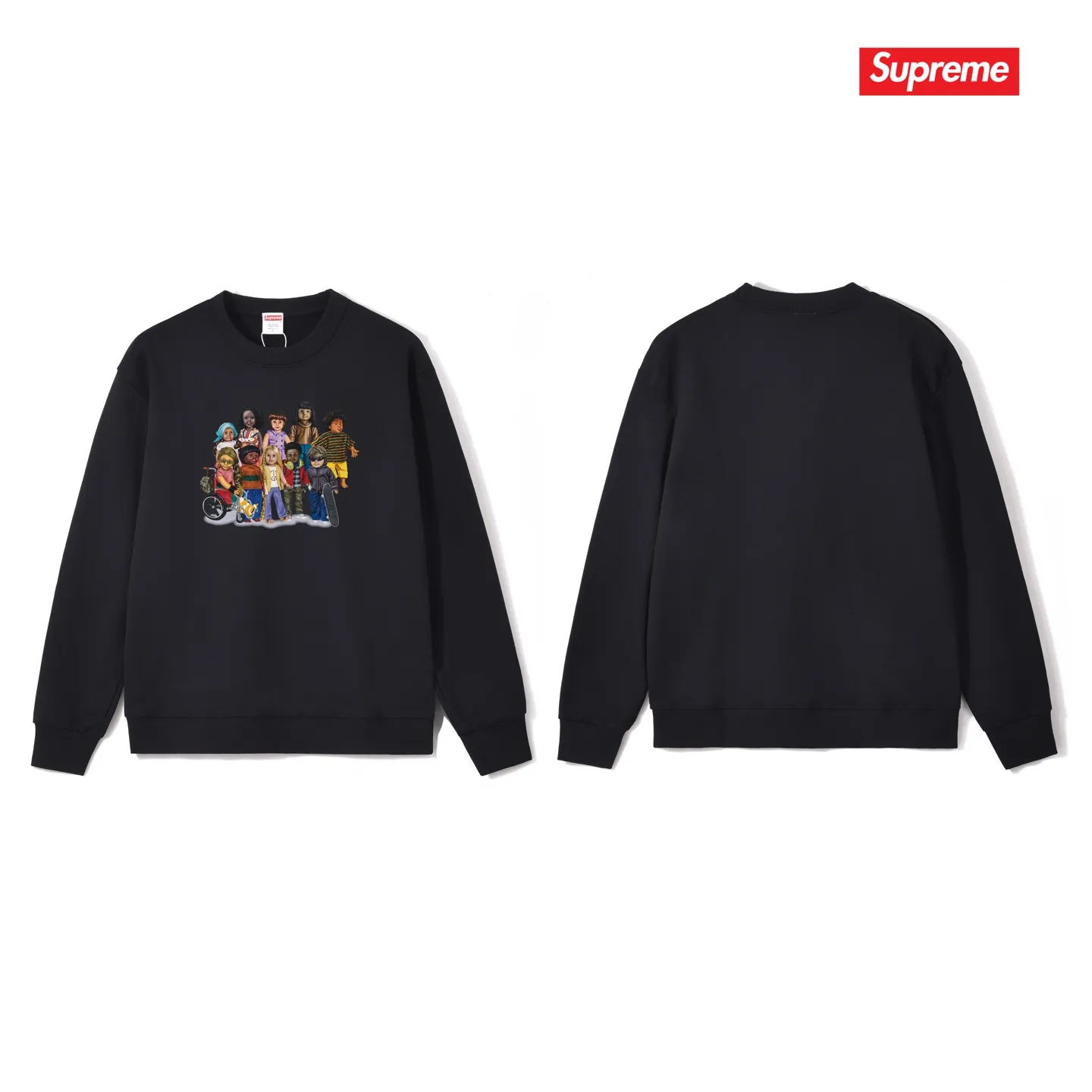 Style No. S1111 #terry p150💰 Velvet 160💰 SupremeSS23 spring and summer series Week1 CHILDREN TEE cartoon character print round neck sweatshirt Made of 400g large terry (drop shoulder large version) fabric, soft texture and no pilling Imported environmentally friendly printing glue The pattern is bright and three-dimensional Quality 💥Same style for men and women The upper body is trendy Color: black white gray Size: S M L XL XXL
