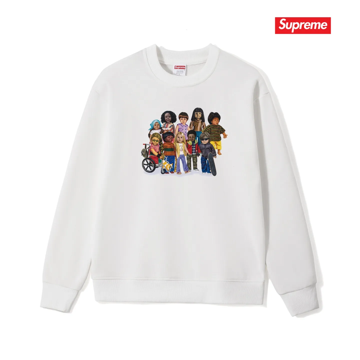 Style No. S1111 #terry p150💰 Velvet 160💰 SupremeSS23 spring and summer series Week1 CHILDREN TEE cartoon character print round neck sweatshirt Made of 400g large terry (drop shoulder large version) fabric, soft texture and no pilling Imported environmentally friendly printing glue The pattern is bright and three-dimensional Quality 💥Same style for men and women The upper body is trendy Color: black white gray Size: S M L XL XXL