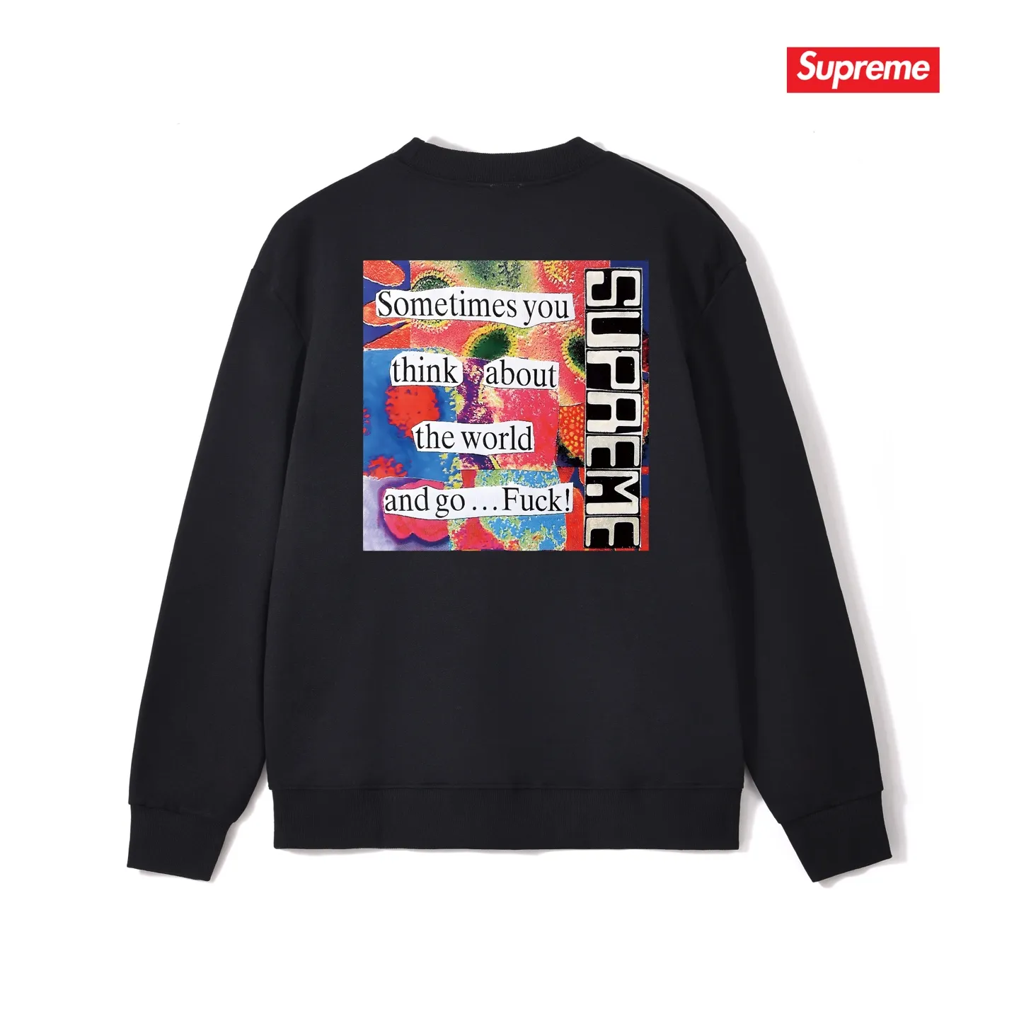 Style No. S1070 #terry p150💰 Velvet 160💰 Supreme FW23 WEEK7 STATIC TEE letter round neck sweatshirt Made of 400g large terry (drop shoulder large version) fabric, soft texture and no pilling Imported environmentally friendly printing glue The pattern is bright and three-dimensional Quality💥Same style for men and women The upper body is fashionable Color: black white gray Size: S M L XL XXL