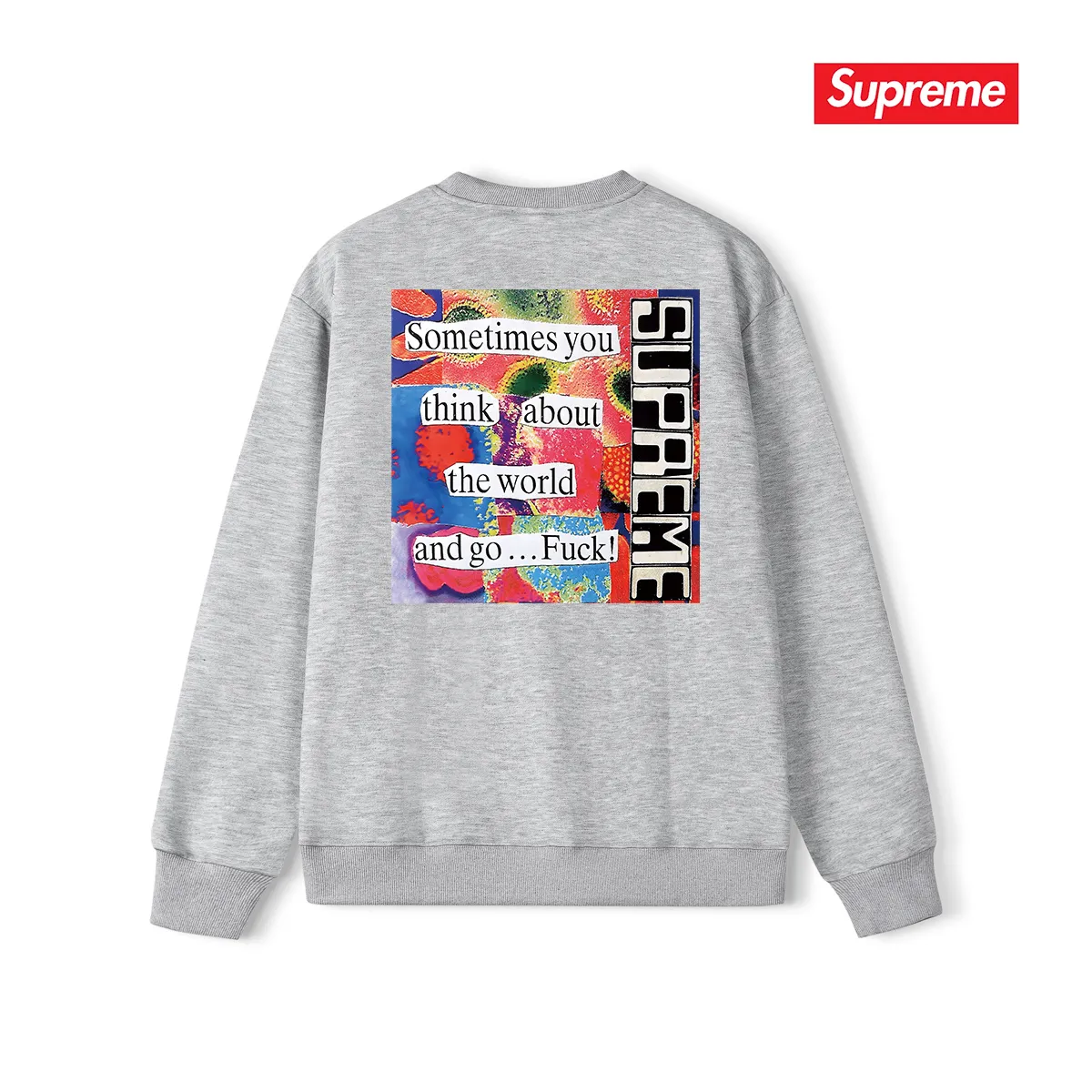 Style No. S1070 #terry p150💰 Velvet 160💰 Supreme FW23 WEEK7 STATIC TEE letter round neck sweatshirt Made of 400g large terry (drop shoulder large version) fabric, soft texture and no pilling Imported environmentally friendly printing glue The pattern is bright and three-dimensional Quality💥Same style for men and women The upper body is fashionable Color: black white gray Size: S M L XL XXL