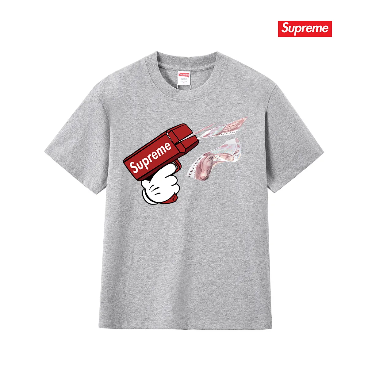 S167 P110💰 Sup STK008_KID GRIGIO printed short-sleeved men's and women's couple's wear, the same style pure cotton round neck casual half-sleeved T-shirt, loose fit, using 260 grams of combed cotton double yarn, from fabrics to accessories, all three standards are complete and follow ZP. Imported Matsui company's slurry printing will never crack. The whole piece is made with a three-needle five-thread process. The collar-shoulder seam-sleeve seam is a double line, which looks more three-dimensional and textured. The process is consistent with the authentic original version, and the classic version is free to compare.