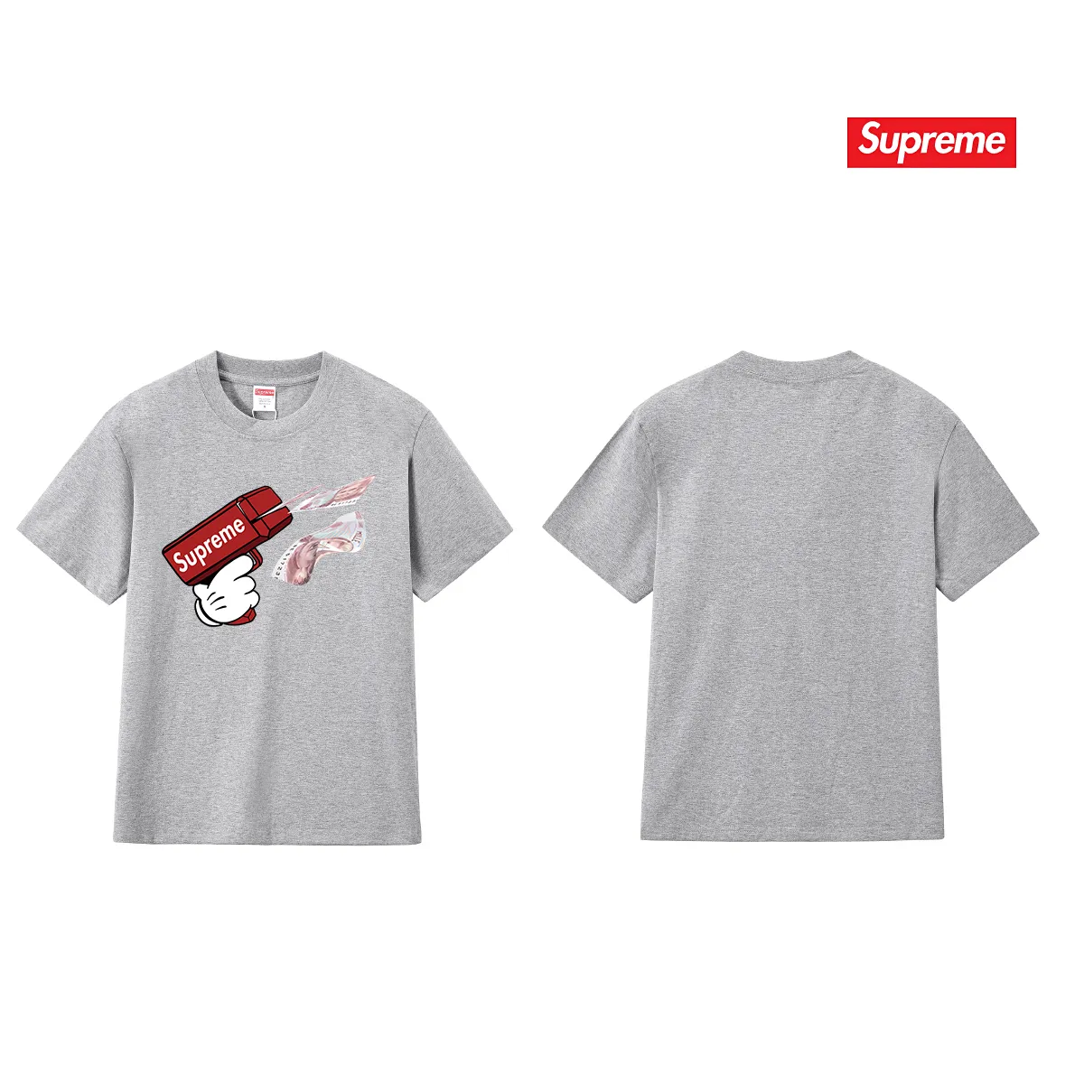 S167 P110💰 Sup STK008_KID GRIGIO printed short-sleeved men's and women's couple's wear, the same style pure cotton round neck casual half-sleeved T-shirt, loose fit, using 260 grams of combed cotton double yarn, from fabrics to accessories, all three standards are complete and follow ZP. Imported Matsui company's slurry printing will never crack. The whole piece is made with a three-needle five-thread process. The collar-shoulder seam-sleeve seam is a double line, which looks more three-dimensional and textured. The process is consistent with the authentic original version, and the classic version is free to compare.