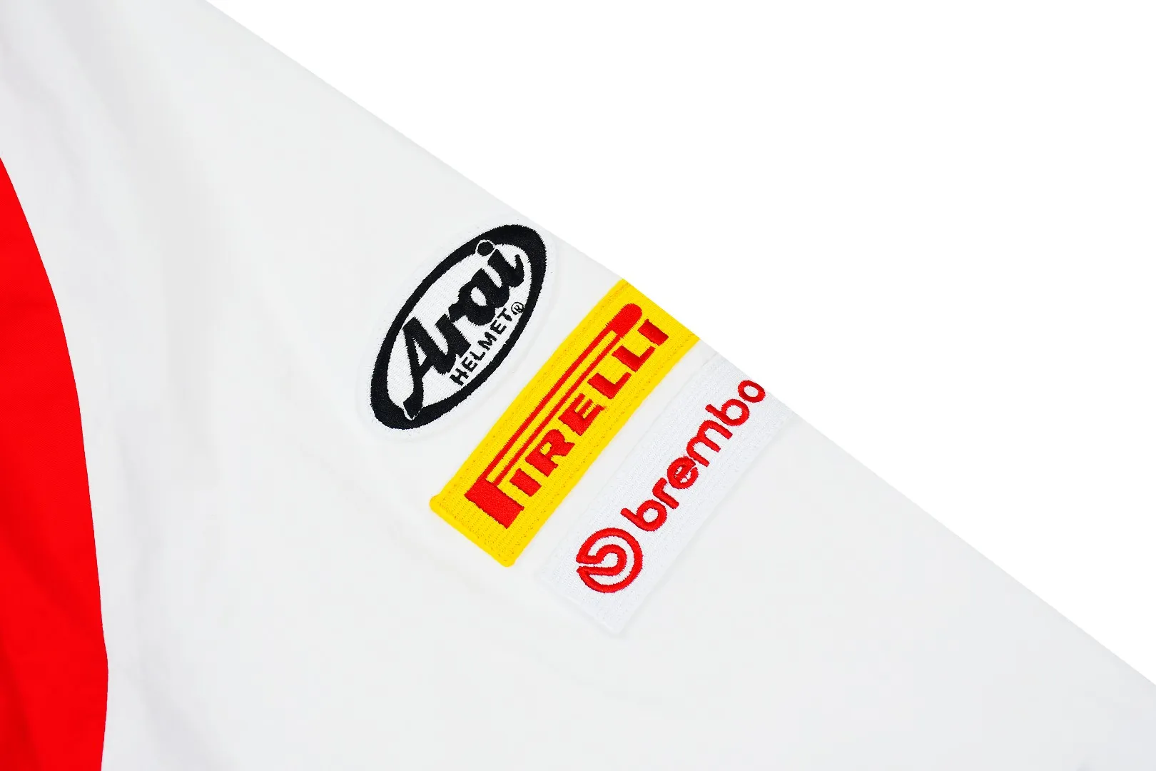 S552💰p570 Supreme 24ss Ducati Ducati co-branded Track Jacket racing uniform school uniform jacket - Color: Black White - Size: S M L XL Customized full set of accessories/YKK metal zipper/Customized hardware/Three standards