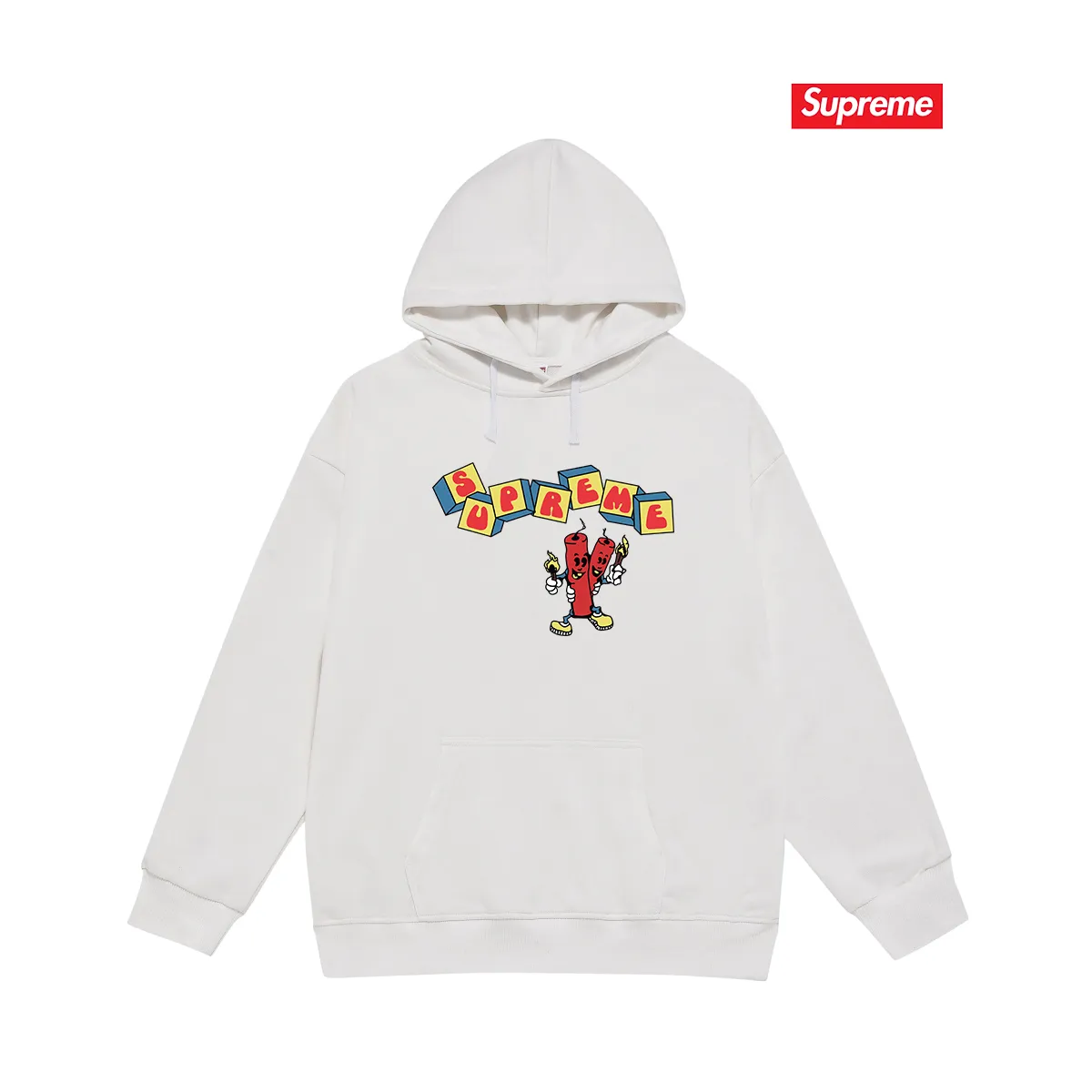 Style number S2025 #terry P160💰 Velvet P170💰 Supreme SS19 Dynamite Tee printed hooded sweatshirt Made of 400g large terry 430g silver fox velvet (drop shoulder large version) fabric, soft texture and no pilling Imported environmentally friendly printing glue The pattern is bright and three-dimensional Quality 💥Same style for men and women The upper body is trendy Color: black white gray Size: S M L XL XXL