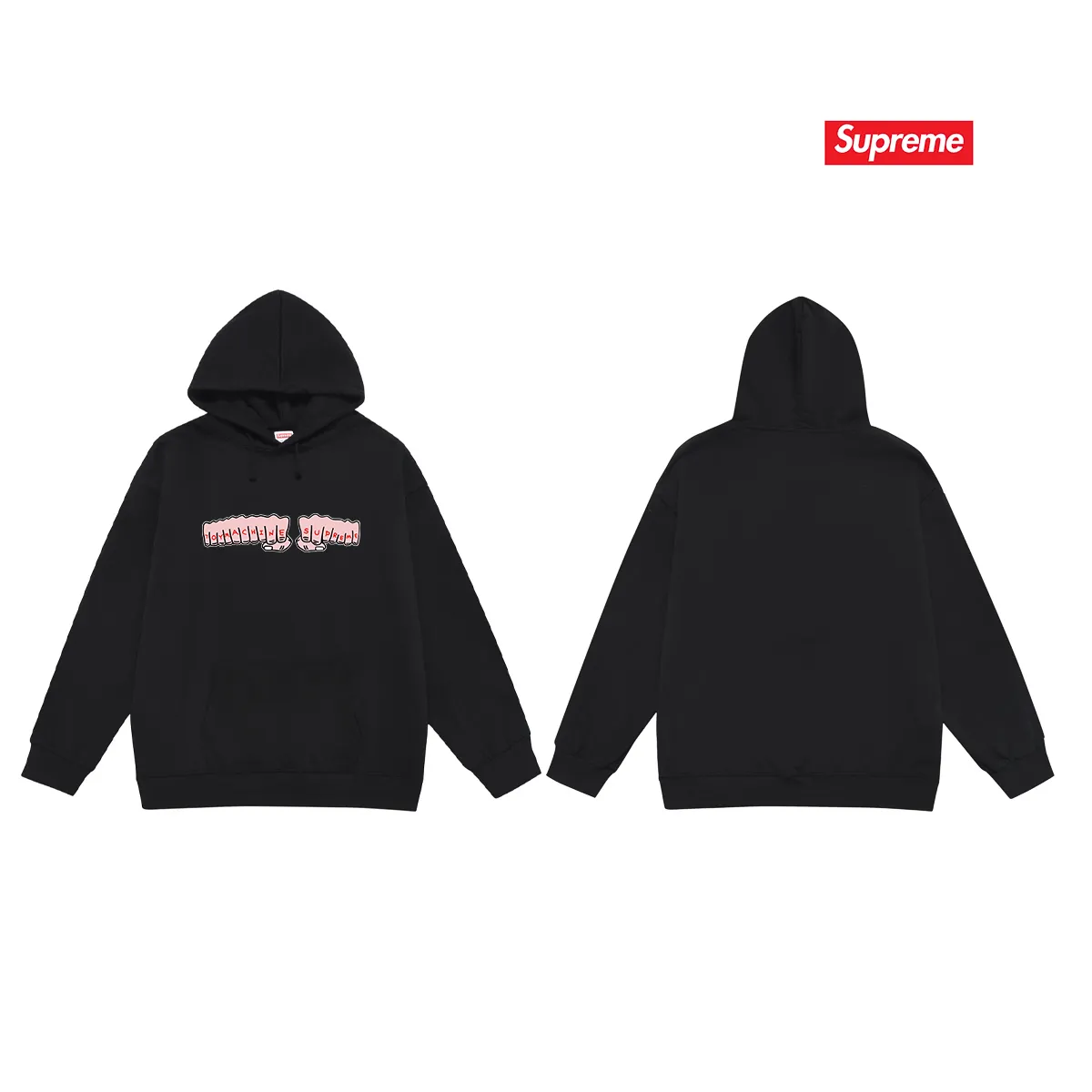Style No. S2237 #terry P160💰 Velvet P170💰 Supreme x toy machine joint model SS24 Week4 FIST TEE chest fist printed hooded sweatshirt Made of 400g large terry 430g silver fox velvet (drop shoulder large version) fabric, soft texture and no pilling Imported environmentally friendly printing glue The pattern is bright and three-dimensional Quality 💥Same style for men and women The upper body is trendy Color: black White Gray Size: S M L XL XXL