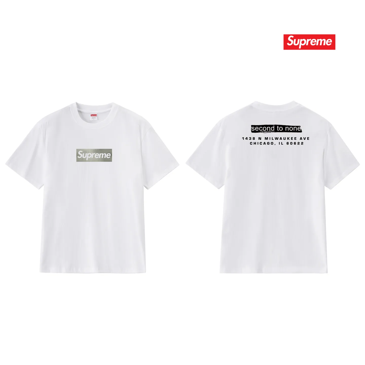 S157 P110💰 25-year new Sup Chicago store opening limited solid color printed round neck short-sleeved T-shirt for men and women. Loose fit. Made of 260g combed cotton double yarn. All three standards are complete from fabrics to accessories. ZP. Imported Matsui Company slurry printing will never crack. The whole piece adopts three-needle five-thread technology. The neckline-shoulder seam-sleeve seam is double-lined, which looks more three-dimensional and textured. The same process as the original version, classic version Feel free to compare zp. The whole piece adopts three-needle five-thread craftsmanship (neckline-shoulder seam-sleeve seam double thread, which looks more three-dimensional and textured). It has the same craftsmanship as the original original, classic version. Color: black, white, light gray, navy blue, pink. Size: S M L XL XXL