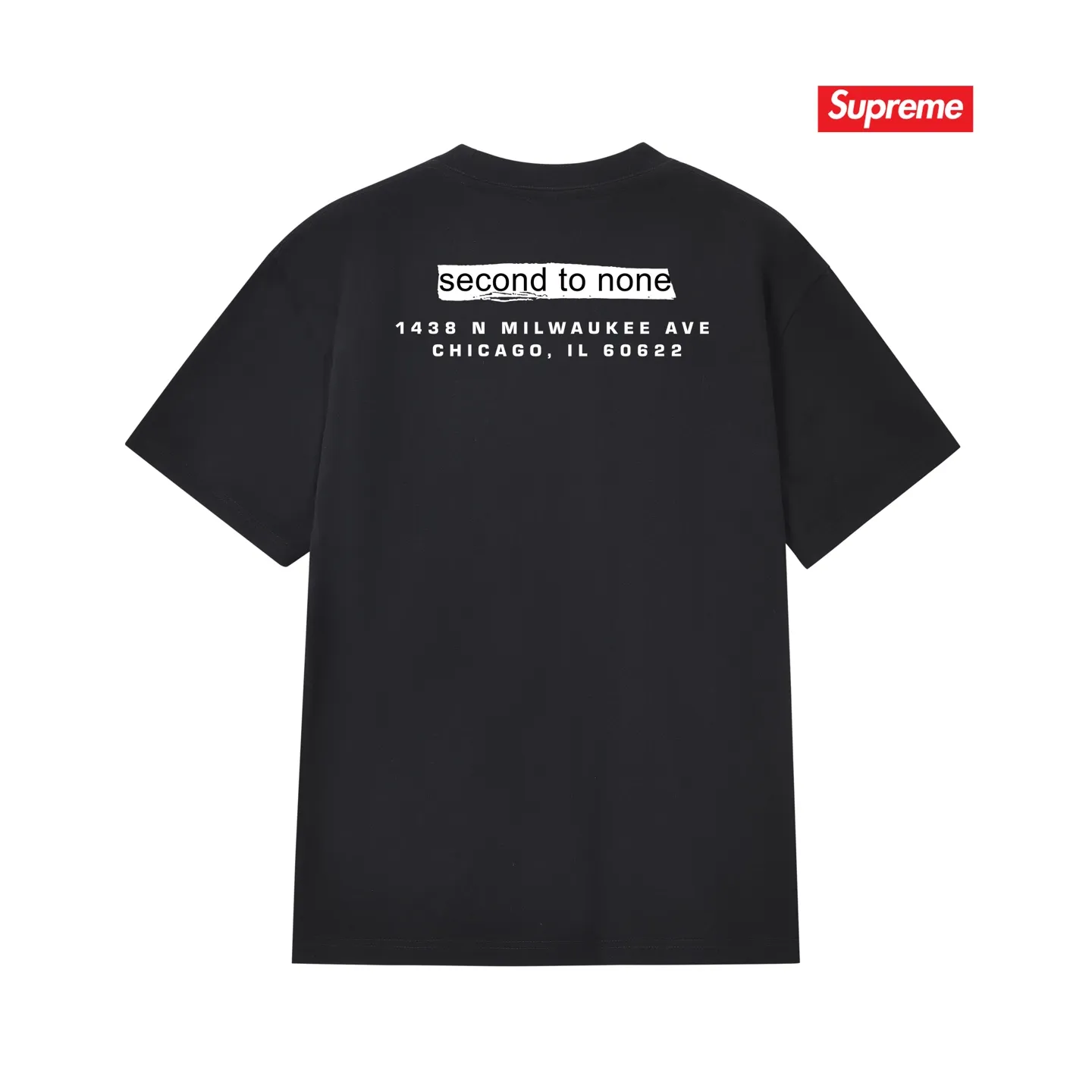 S157 P110💰 25-year new Sup Chicago store opening limited solid color printed round neck short-sleeved T-shirt for men and women. Loose fit. Made of 260g combed cotton double yarn. All three standards are complete from fabrics to accessories. ZP. Imported Matsui Company slurry printing will never crack. The whole piece adopts three-needle five-thread technology. The neckline-shoulder seam-sleeve seam is double-lined, which looks more three-dimensional and textured. The same process as the original version, classic version Feel free to compare zp. The whole piece adopts three-needle five-thread craftsmanship (neckline-shoulder seam-sleeve seam double thread, which looks more three-dimensional and textured). It has the same craftsmanship as the original original, classic version. Color: black, white, light gray, navy blue, pink. Size: S M L XL XXL