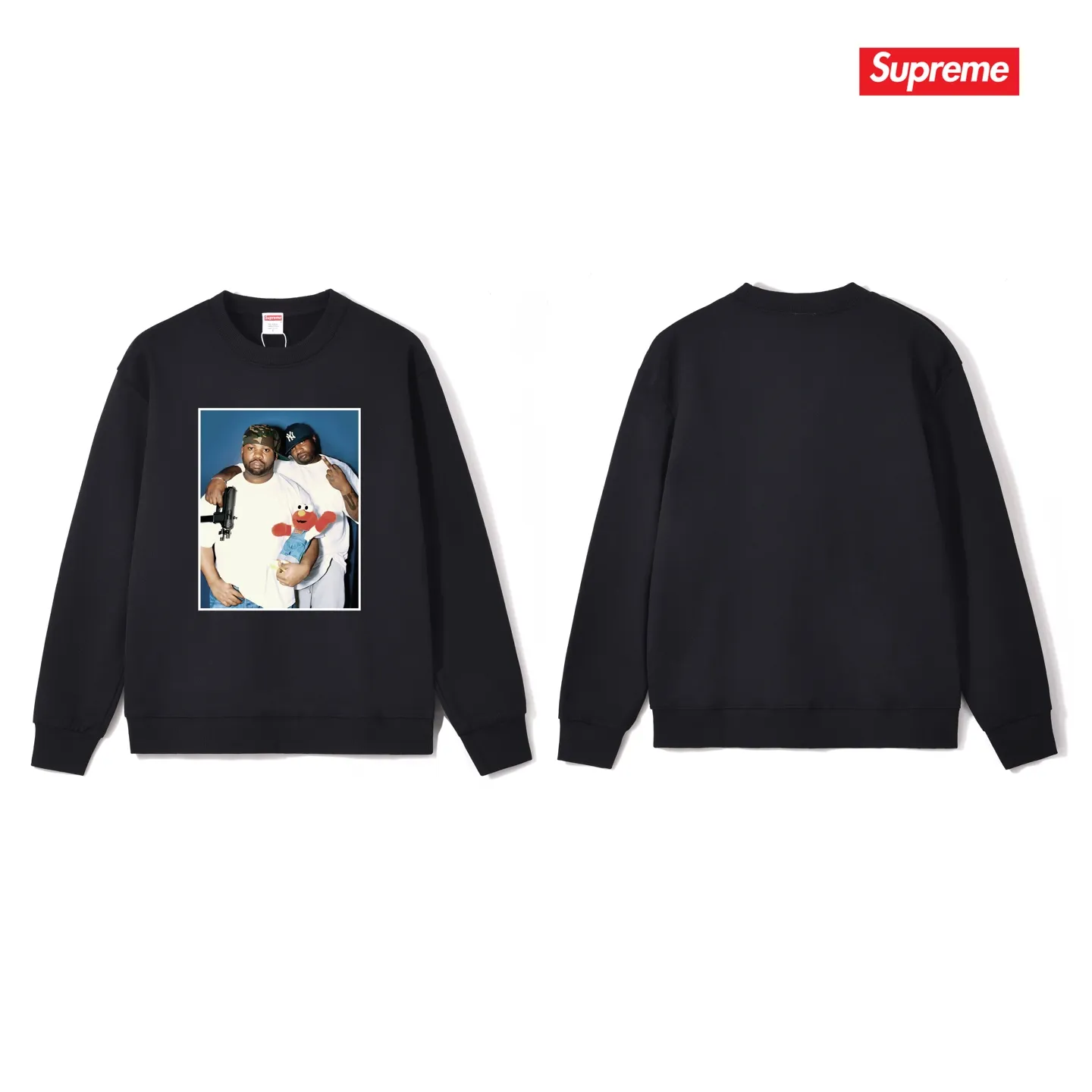 Style No. S1182 #terry p150💰 plus velvet 160💰 Sup new Komi Frog Tyson Mafia round neck sweatshirt Made of 400 grams of large terry (drop shoulder large version) fabric, soft texture and no pilling Imported environmentally friendly printing glue The pattern is bright and three-dimensional Quality 💥 Unisex style The upper body is trendy Color: black white gray Size: S M L XL XXL