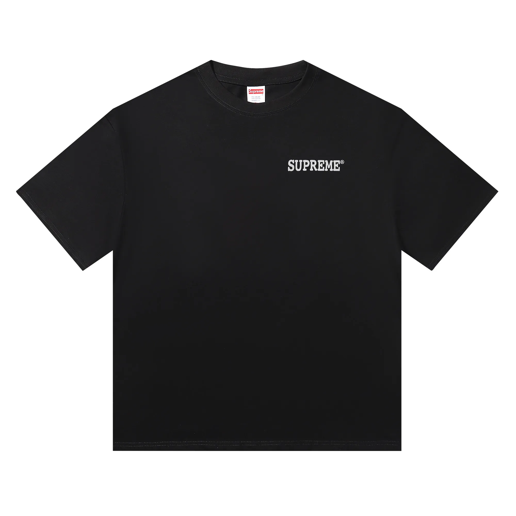 P150 Supreme SS24 WEEK1 Letter Printed Round Neck Short Sleeve T-shirt White Black SMLXL Size Shoulder Width Chest Length S 52 56 70 M 54 58 72 L 56 60 74 XL 58 62 76