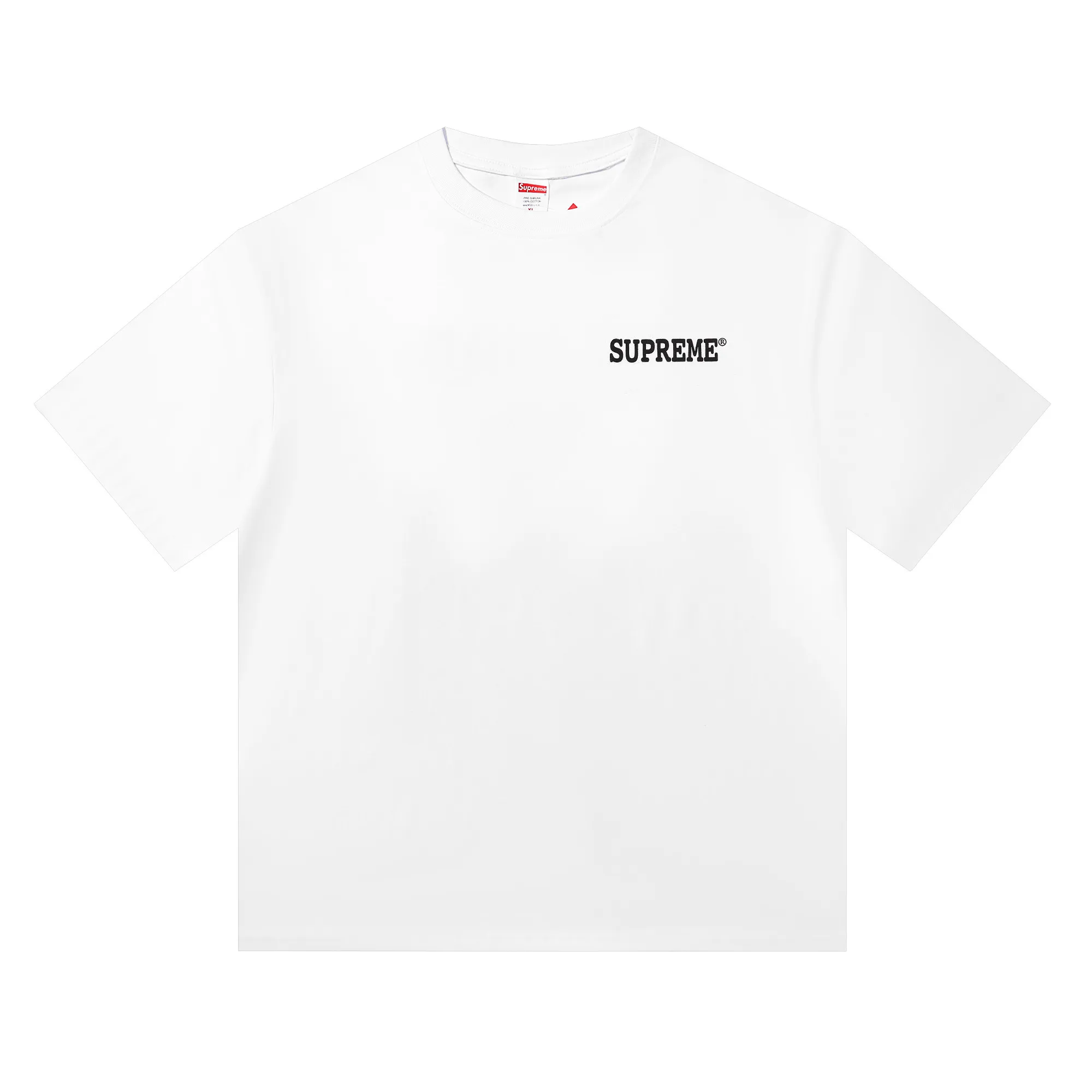 P150 Supreme SS24 WEEK1 Letter Printed Round Neck Short Sleeve T-shirt White Black SMLXL Size Shoulder Width Chest Length S 52 56 70 M 54 58 72 L 56 60 74 XL 58 62 76