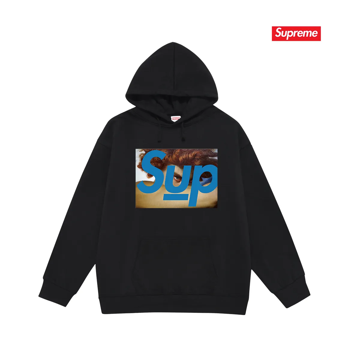 Style No. S2103 #terry P160💰 Velvet P170💰 Supreme SS23 Undercover Face co-branded human face hooded sweatshirt Made of 400g large terry 430g silver fox velvet (drop shoulder large version) fabric, soft texture and no pilling Imported environmentally friendly printing glue The pattern is bright and three-dimensional Quality 💥Same style for men and women The upper body is trendy Color: black white gray Size: S M L XL XXL