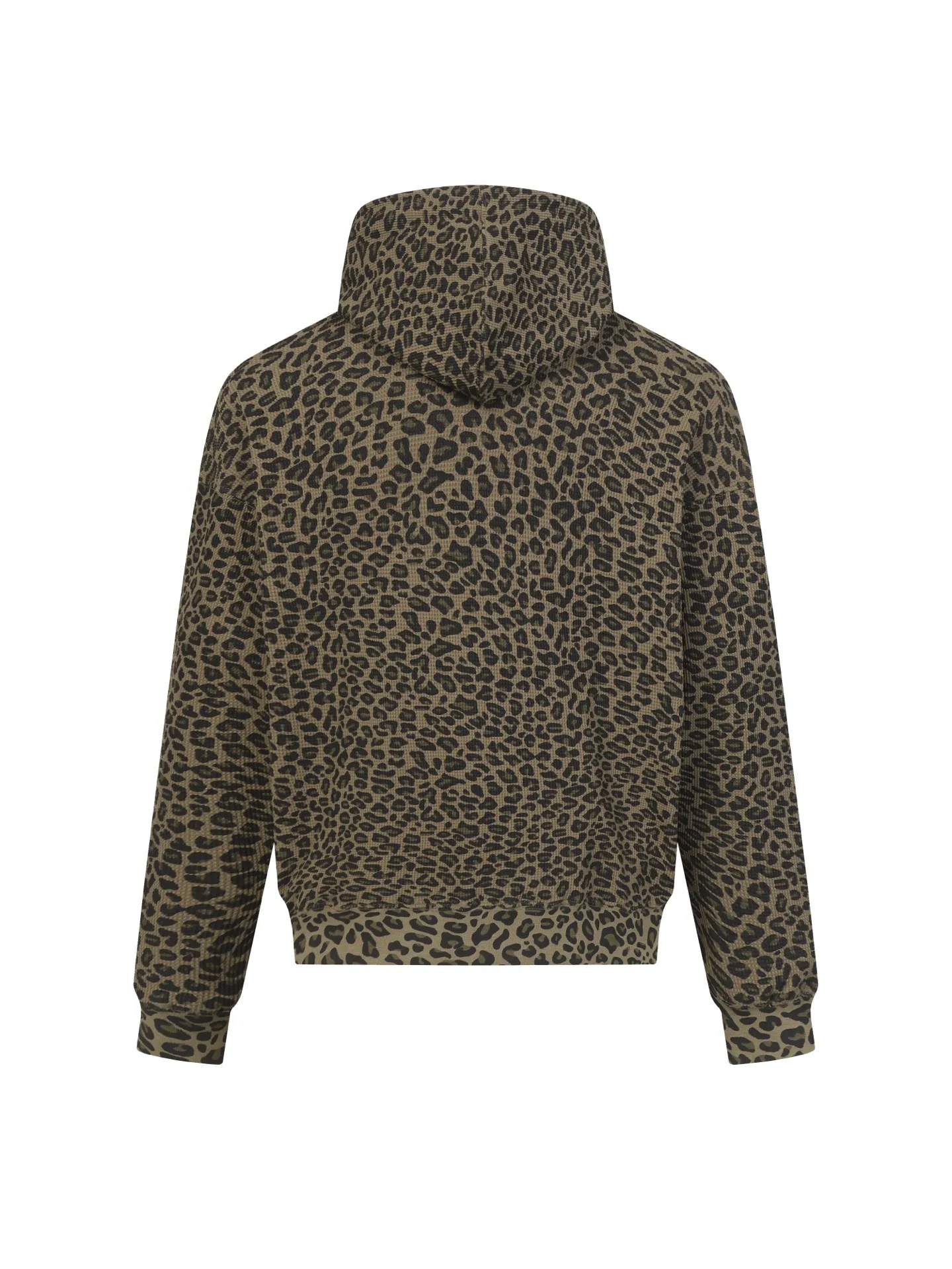 P470 [Original quality] Supreme SS25 WEEK16 Hooded Zip Up Thermal Leopard waffle hooded jacket Pocket logo pattern American trendy sweatshirt Same style for men and women Top quality product High-quality pure cotton with washed process Good texture Different from cheap ones on the market Polyester-cotton material (loose upper body, no version) Color: leopard print Size: S/M/L/XL