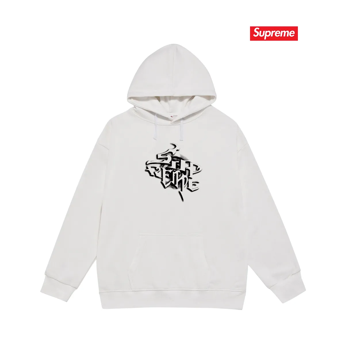 Style No. S2142 #terry P160💰 Velvet P170💰 Sup 78FW WEEK18 letter printed printed hooded sweatshirt Made of 400g large terry 430g silver fox velvet (drop shoulder large version) fabric, soft texture and no pilling Imported environmentally friendly printing glue The pattern is bright and three-dimensional Quality 💥Same style for men and women The upper body is trendy Color: black white gray Size: S M L XL XXL