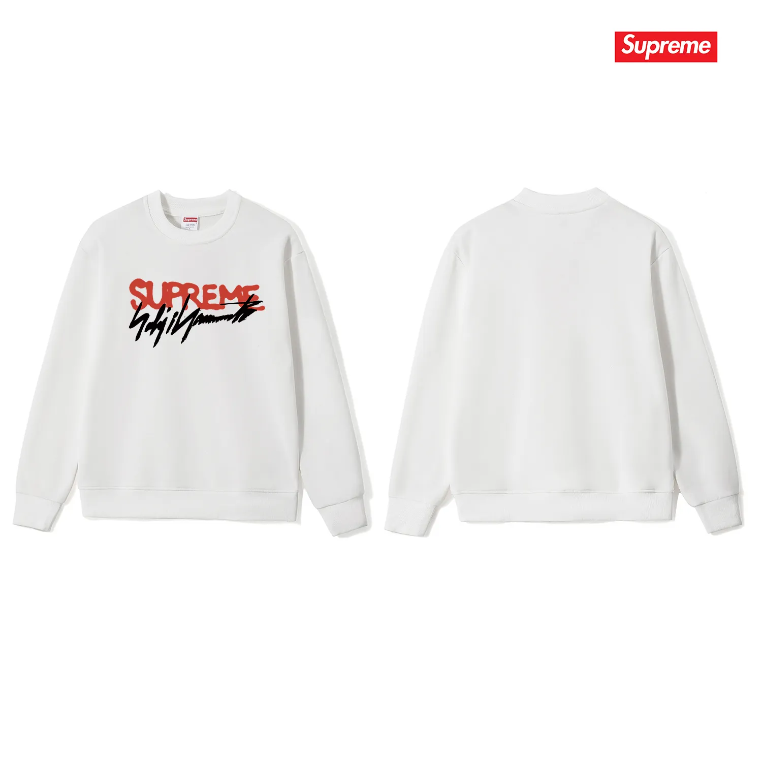Style No. S1061 #terry p150💰 Velvet 160💰 SupremeWeek 4 Supreme x Yohji Yamamoto Joint model Designer signature Logo graffiti font Round neck sweatshirt Made of 400 grams of large terry (drop shoulder large version) fabric Soft texture and no pilling Imported environmentally friendly printing glue The pattern is bright and three-dimensional Quality 💥Same style for men and women The upper body is trendy Color: black white Gray Size: S M L XL XXL