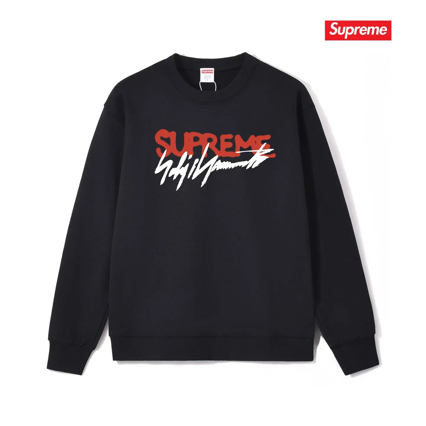 Style No. S1061 #terry p150💰 Velvet 160💰 SupremeWeek 4 Supreme x Yohji Yamamoto Joint model Designer signature Logo graffiti font Round neck sweatshirt Made of 400 grams of large terry (drop shoulder large version) fabric Soft texture and no pilling Imported environmentally friendly printing glue The pattern is bright and three-dimensional Quality 💥Same style for men and women The upper body is trendy Color: black white Gray Size: S M L XL XXL
