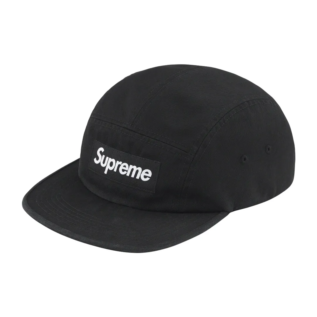 🅿️136 S179 Supreme 24SS Washed Chino Leather Buckle Baseball Cap Peaked Cap Color: Black Red Leopard Print Washed Blue Snake Print