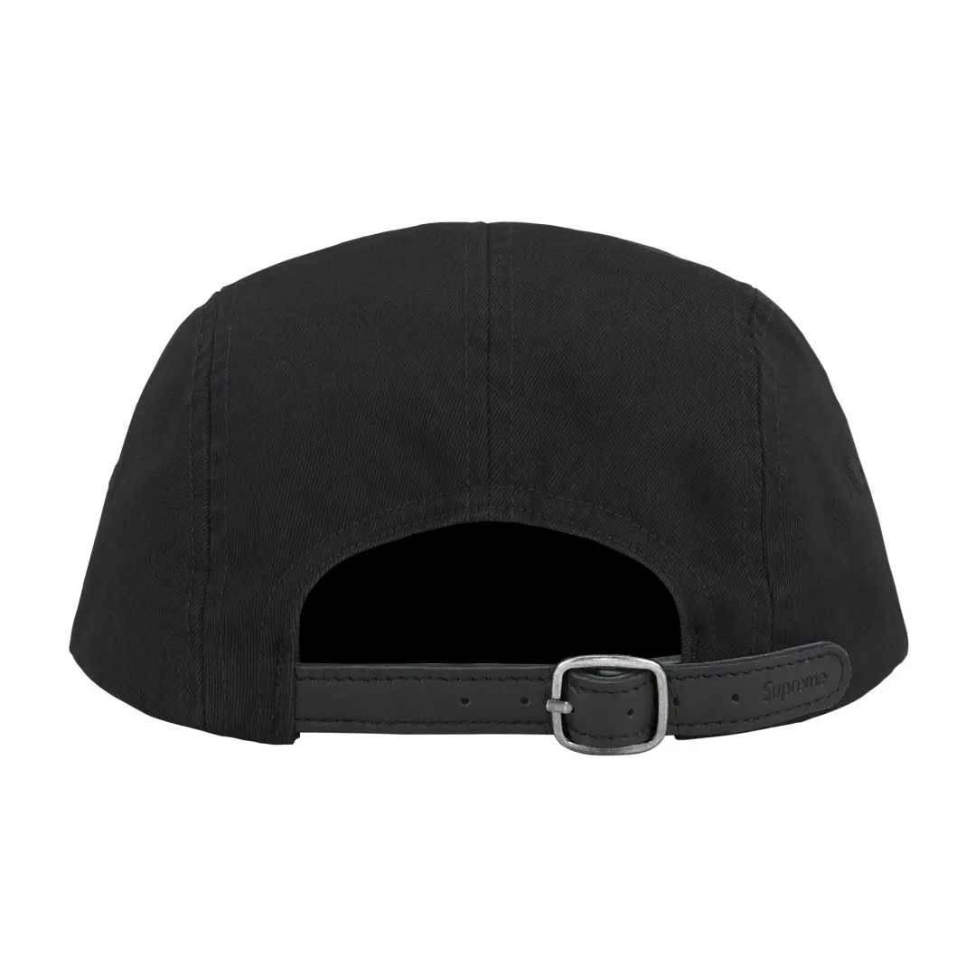 🅿️136 S179 Supreme 24SS Washed Chino Leather Buckle Baseball Cap Peaked Cap Color: Black Red Leopard Print Washed Blue Snake Print