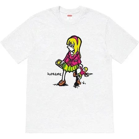 S134 P110💰 19SS Suzie Switchblade Tee Suzie little girl printed short-sleeved T-shirt for men and women, pure cotton, loose fit, using 260 grams of combed cotton double yarn, all three standards from fabrics to accessories, ZP, imported Matsui company slurry printing will never crack, the whole piece adopts three-needle five-thread process. The neckline-shoulder seam-sleeve seam is double-lined, which looks more three-dimensional and textured) The same process as the authentic original, classic version Feel free to compare zp. The whole piece adopts three-needle five-thread craftsmanship (neckline-shoulder seam-sleeve seam double thread, which looks more three-dimensional and textured). It has the same craftsmanship as the original original, classic version. Color: Black, White, Red, Navy Blue, Orange, Purple. Size: S M L XL XXL