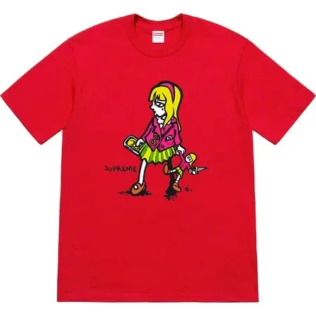 S134 P110💰 19SS Suzie Switchblade Tee Suzie little girl printed short-sleeved T-shirt for men and women, pure cotton, loose fit, using 260 grams of combed cotton double yarn, all three standards from fabrics to accessories, ZP, imported Matsui company slurry printing will never crack, the whole piece adopts three-needle five-thread process. The neckline-shoulder seam-sleeve seam is double-lined, which looks more three-dimensional and textured) The same process as the authentic original, classic version Feel free to compare zp. The whole piece adopts three-needle five-thread craftsmanship (neckline-shoulder seam-sleeve seam double thread, which looks more three-dimensional and textured). It has the same craftsmanship as the original original, classic version. Color: Black, White, Red, Navy Blue, Orange, Purple. Size: S M L XL XXL
