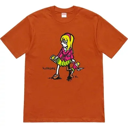 S134 P110💰 19SS Suzie Switchblade Tee Suzie little girl printed short-sleeved T-shirt for men and women, pure cotton, loose fit, using 260 grams of combed cotton double yarn, all three standards from fabrics to accessories, ZP, imported Matsui company slurry printing will never crack, the whole piece adopts three-needle five-thread process. The neckline-shoulder seam-sleeve seam is double-lined, which looks more three-dimensional and textured) The same process as the authentic original, classic version Feel free to compare zp. The whole piece adopts three-needle five-thread craftsmanship (neckline-shoulder seam-sleeve seam double thread, which looks more three-dimensional and textured). It has the same craftsmanship as the original original, classic version. Color: Black, White, Red, Navy Blue, Orange, Purple. Size: S M L XL XXL