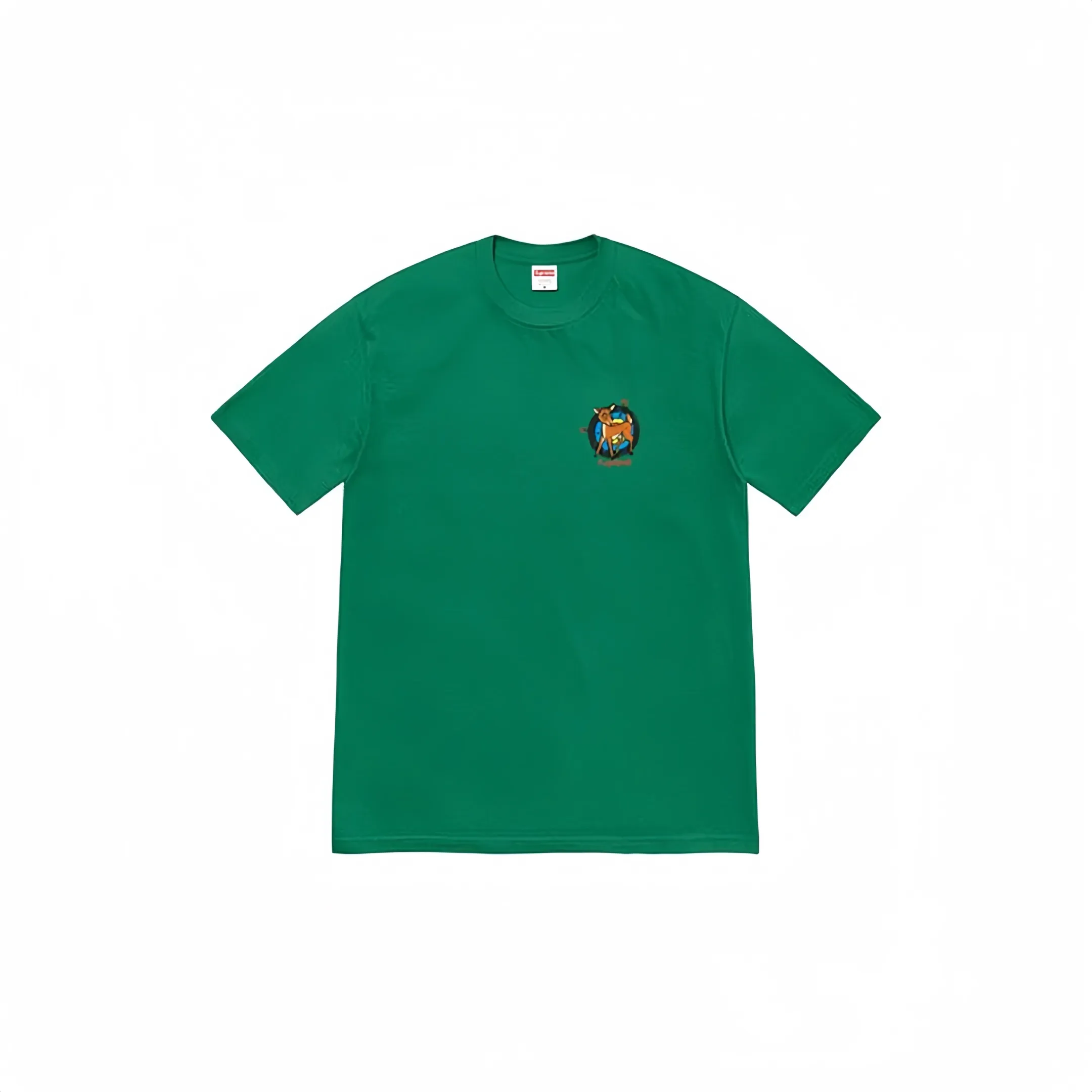 #S52 P110💰 Supreme SS22 Week 1 Deer Tee Deer target cartoon pattern printed round neck short-sleeved T-shirt is made of 260 grams of combed cotton double yarn. From fabric to accessories, all three standards are complete and ZP is imported. Matsui company’s slurry printing will never crack. The whole piece is made of three-needle five-thread technology. The neckline-shoulder seam-sleeve seam is double-lined, which looks more three-dimensional and textured.) The same process as the original version, classic version Feel free to compare zp. The whole piece adopts three-needle five-thread craftsmanship. The neckline-shoulder seam-sleeve seam is double-threaded, which looks more three-dimensional and textured.) It has the same craftsmanship as the original original, classic version. Color: Purple Black Green White Size: S M L XL XXL