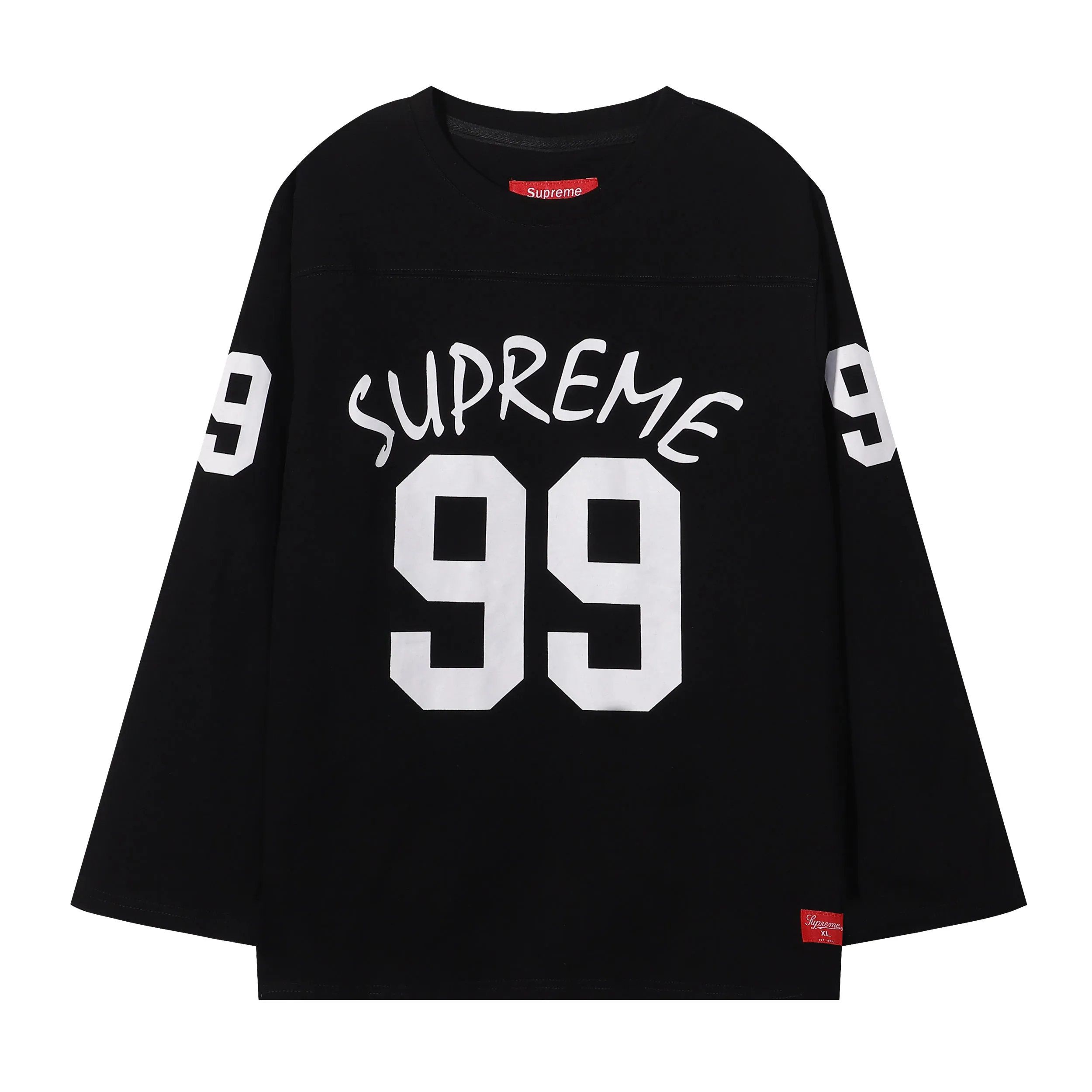 P160 supreme No. 99 printed long-sleeved T-shirt black off-white SMLXL size S M L