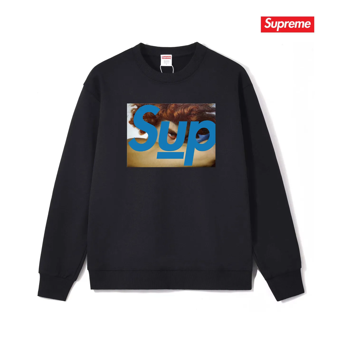 Style No. S1103 #terry p150💰 Velvet 160💰 Supreme SS23 Undercover Face co-branded human face round neck sweatshirt Made of 400 grams of large terry (drop shoulder large version) fabric, soft texture and no pilling Imported environmentally friendly printing glue The pattern is bright and three-dimensional Quality 💥Same style for men and women The upper body is trendy Color: black white gray Size: S M L XL XXL