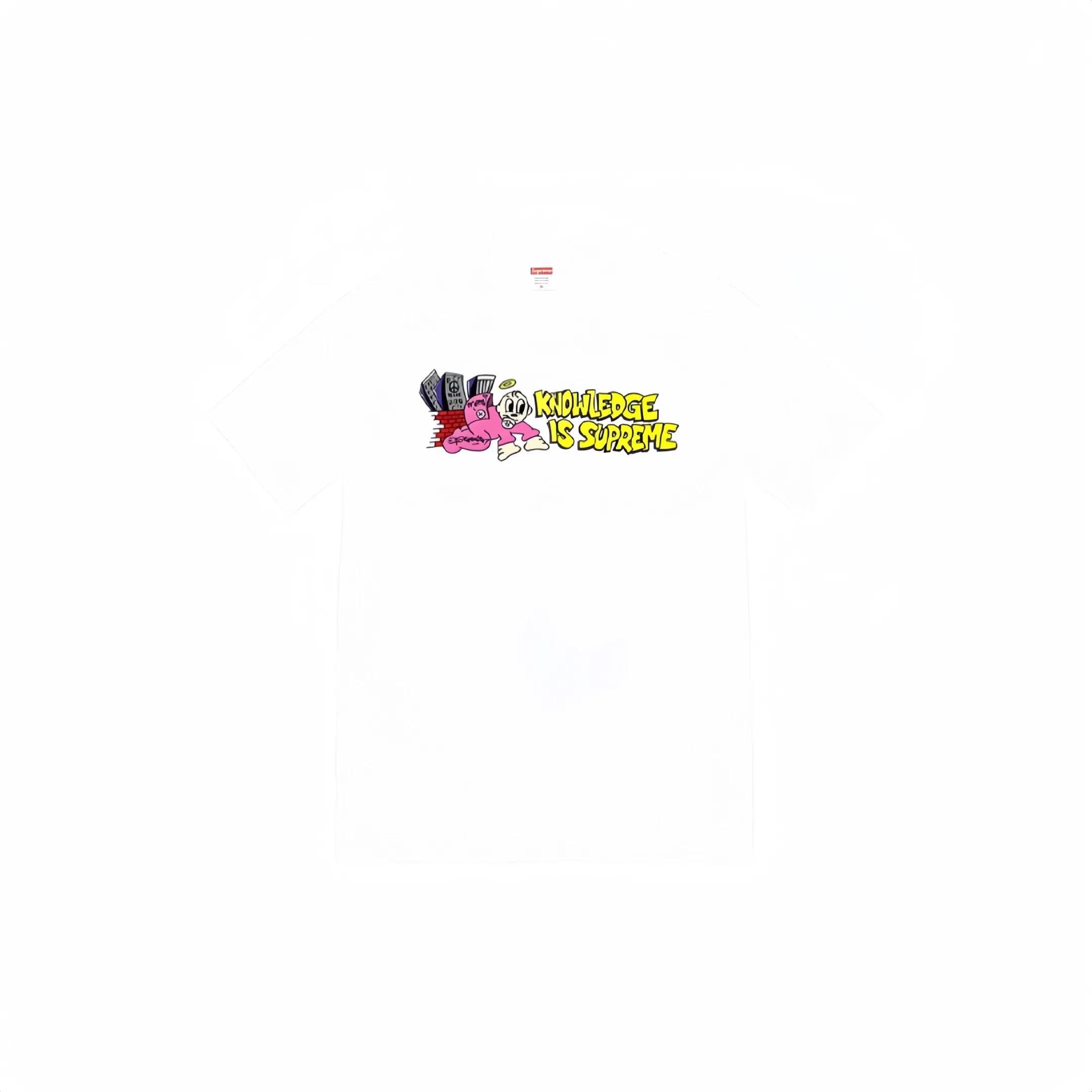#S27 P110💰 Supreme SS22 Week 1 Knowledge Tee Round neck pullover cartoon short-sleeved T-shirt is made of 260 grams of combed cotton double yarn. From fabrics to accessories, all three standards are complete and follow ZP. The slurry printing imported from Matsui Company will never crack. The whole piece is made of three-needle five-thread technology. The neckline-shoulder seam-sleeve seam is double-lined, which looks more three-dimensional and textured. The same process as the original version, classic version Feel free to compare zp. The whole piece adopts three-needle five-thread craftsmanship (neckline-shoulder seam-sleeve seam double thread, which looks more three-dimensional and textured). It has the same craftsmanship as the original original, classic version. Color: black, white, brown, purple, red. Size: S M L XL XXL