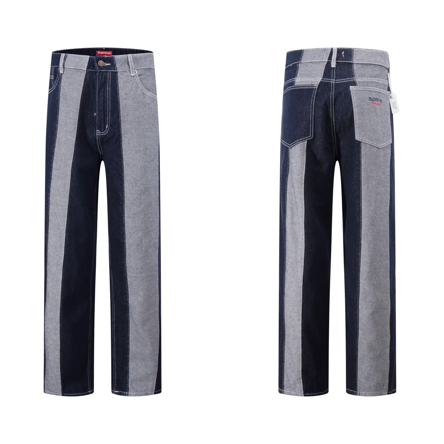 P240 model number: H82 Supreme & SS25 Paris fashion double patch small embroidery 🪡 embroidered color jeans for the opening season. Styles with different wash textures, very friendly to people with thin legs and thick legs. The slightly flared version is very flattering to the leg shape. Moderate length that never goes out of style, easy and casual to match, basic styling for various styles, a must-have in the wardrobe! The fabric is stiff but also makes the upper body soft without losing texture. The washing process is even more perfect. It is a must-have item for everyone! ! ! Washed wheat, hangtag, pants label, complete with three labels Size: 28-30-32-34-36 Color: Original color
