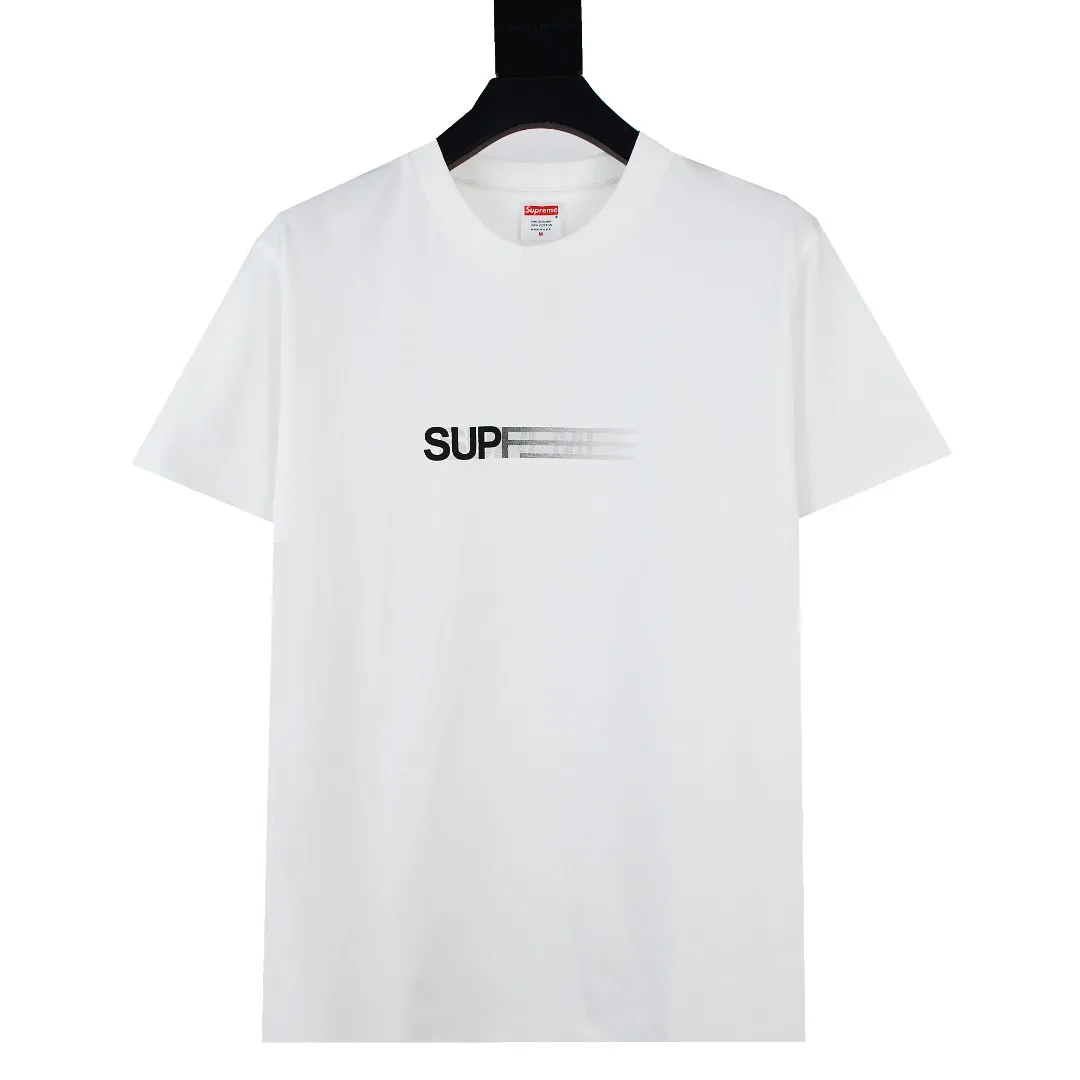 S326💰p130 Top version Supreme 23SS MOTION LOGO phantom LOGO short-sleeved T-shirt. Refuse to look at pictures to make products. Refuse to compare with wrong versions. Use cylindrical seamless technology (original technology. There are no stitched bones on the side of the clothes. Key points of identification) The fabrics are all custom-woven and dyed, 280g weight, 100% cotton, cylindrical fabric. Cylindrical fabric is a knitted fabric woven with a cylinder loom. The needles are distributed in a cylindrical shape on the fuselage. The gray fabric is a large cylinder, which needs to be opened and shaped before it can be used further. There are no slits on the side of the clothes, so there is no washing label on the side of ordinary short-sleeves. There is only one collar label behind the neck. The printing uses thermosetting ink printing imported from Belgium (different from conventional heat transfer printing), also known as plastic ink, or self-adhesive ink. Its ingredients are: mainly composed of polyvinyl chloride (PVC) and phthalates. PVC and phthalates, solid color The thermosetting ink is composed of a mixture of agents, stabilizers, and thickeners. It is not the digital direct printing marketed on the market. The printing texture of thermosetting ink cannot be achieved by digital direct printing. The collar label has a watermark anti-counterfeiting effect, a real anti-counterfeiting layer, a version with a high probability of passing the inspection, and the original packaging picture has a high probability of passing the test. Size：S-XL