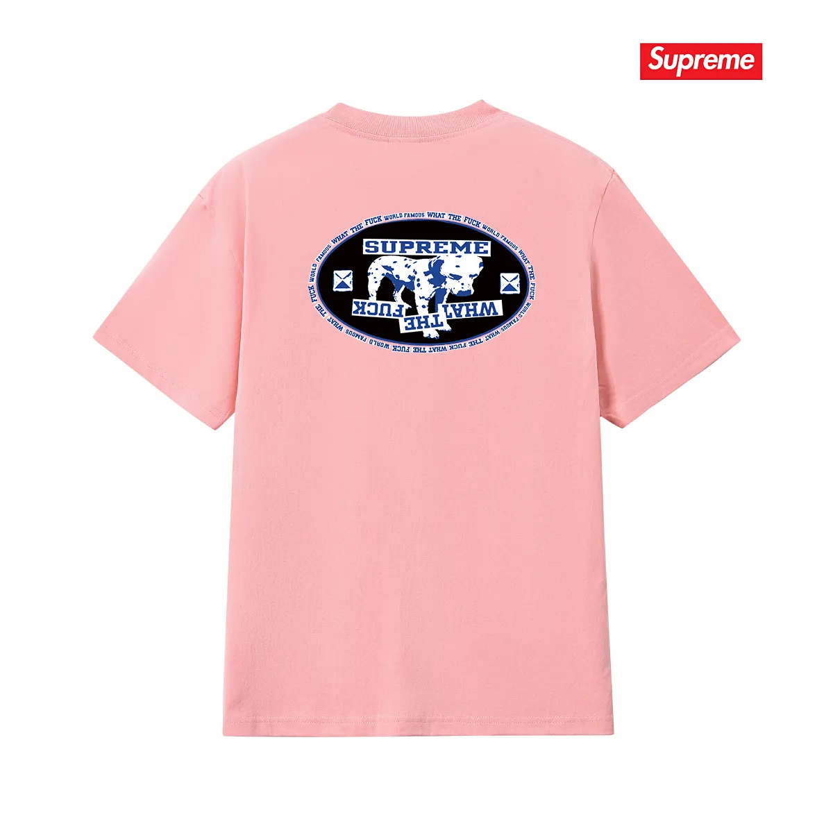 S260 P110💰 Supreme camouflage Dalmatian round neck short-sleeved T-shirt, same style for men and women, loose fit, made of 260g combed cotton double yarn, all three standards from fabrics to accessories, ZP, imported Matsui company slurry printing will never crack, the whole piece adopts three-needle five-thread process (neckline-shoulder seam-sleeve seam double line, looks more three-dimensional and textured) consistent with the original version, classic version Feel free to compare zp. The whole piece adopts three-needle five-thread craftsmanship (neckline-shoulder seam-sleeve seam double thread, which looks more three-dimensional and textured). It has the same craftsmanship as the original original, classic version. Color: black, white, light gray, pink, navy. Size: S M L XL XXL