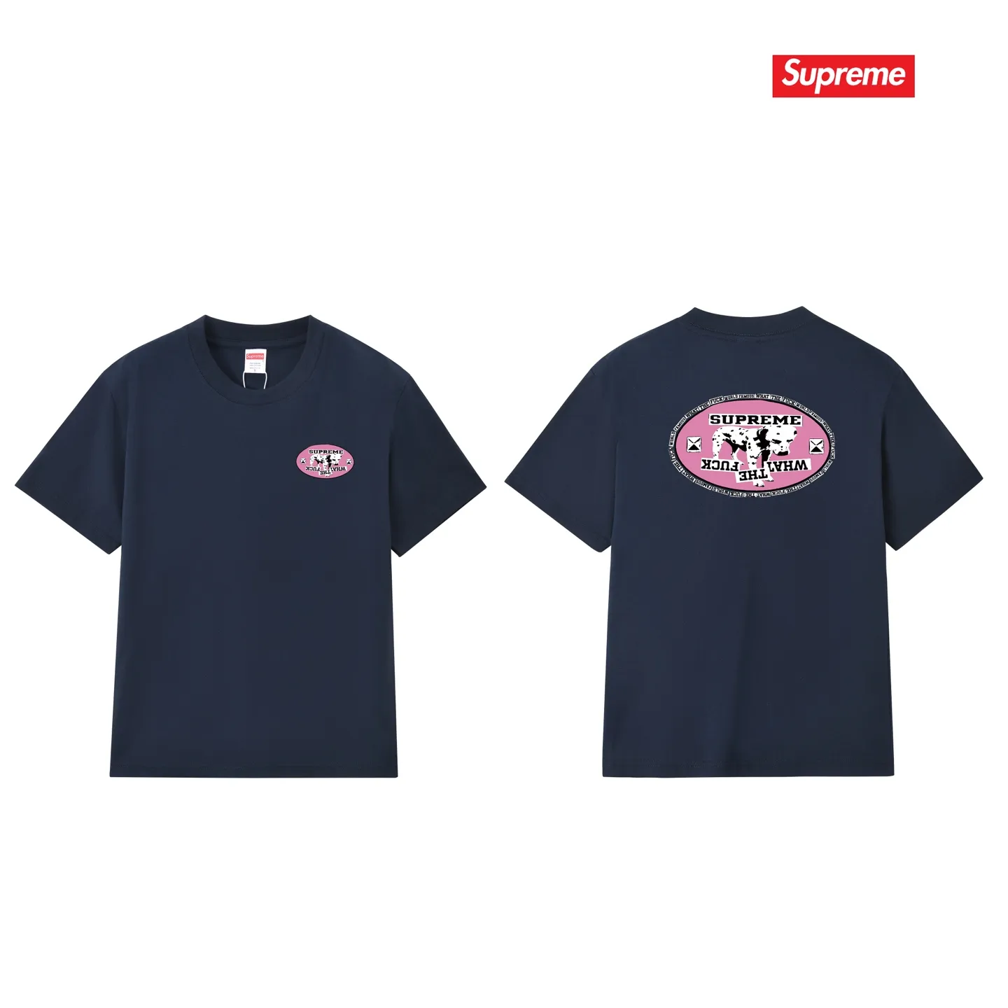 S260 P110💰 Supreme camouflage Dalmatian round neck short-sleeved T-shirt, same style for men and women, loose fit, made of 260g combed cotton double yarn, all three standards from fabrics to accessories, ZP, imported Matsui company slurry printing will never crack, the whole piece adopts three-needle five-thread process (neckline-shoulder seam-sleeve seam double line, looks more three-dimensional and textured) consistent with the original version, classic version Feel free to compare zp. The whole piece adopts three-needle five-thread craftsmanship (neckline-shoulder seam-sleeve seam double thread, which looks more three-dimensional and textured). It has the same craftsmanship as the original original, classic version. Color: black, white, light gray, pink, navy. Size: S M L XL XXL