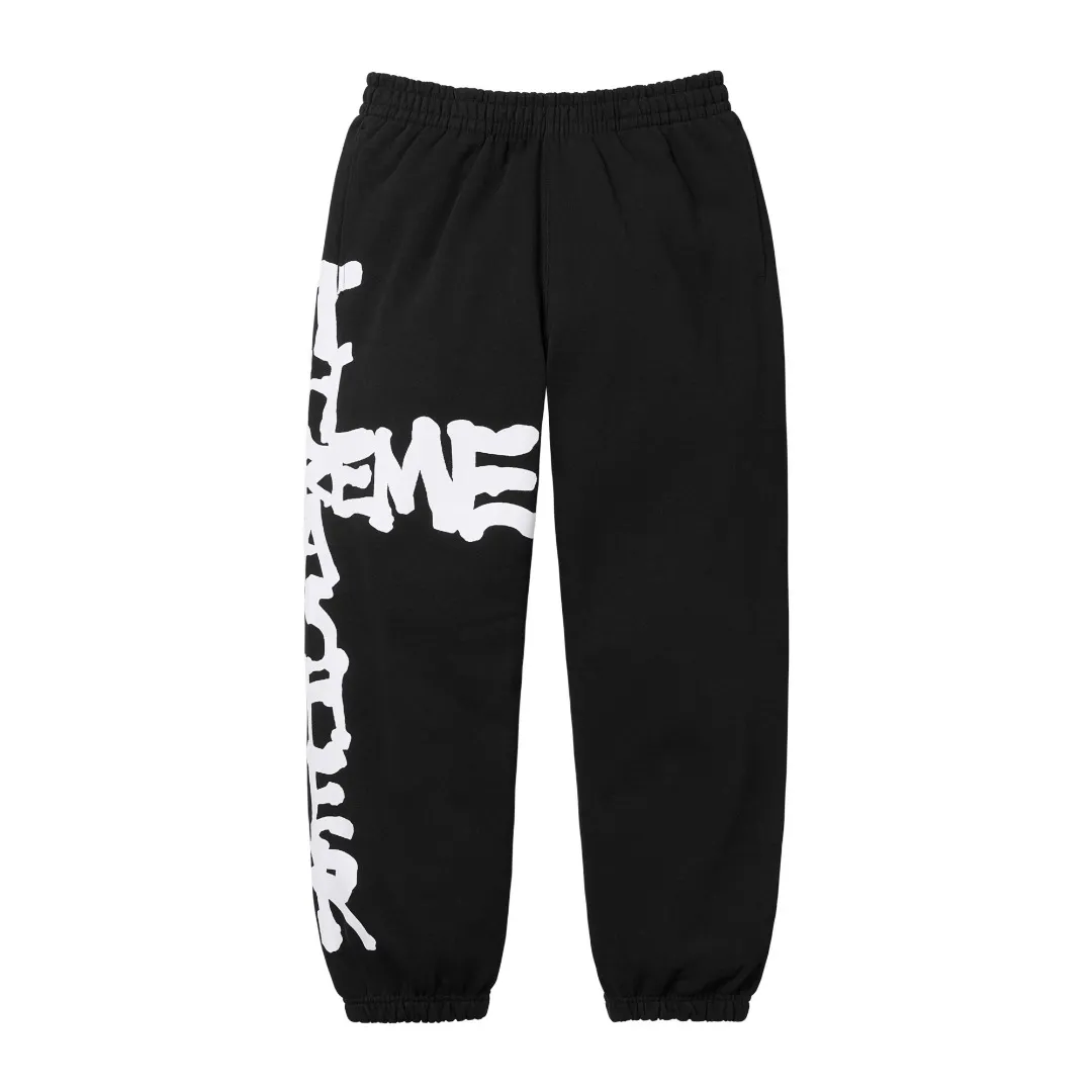 🅿️310 S268 top version SUPREME®/THRASHER® CREWNECK FW24 flame co-branded letter printed plus velvet sweatpants Fabric: ZP assay custom woven and dyed pure cotton 460G plus velvet main fabric horizontal cutting 520G 2X2 thread Printing: Printing uses thermoset ink printing, also known as plastic ink, or self-adhesive ink. Its ingredients are: mainly composed of polyvinyl chloride (PVC) and phthalates. PVC and phthalates, fixatives, stabilizers, and thickeners are mixed to form thermoset ink. It is not the digital direct printing advertised in the market. The printing texture of thermoset ink is unachievable by digital direct printing. Customized ZP Main label/wash label/tag/packaging bag (equipped with extra large thickened handbag) Size: S~XL