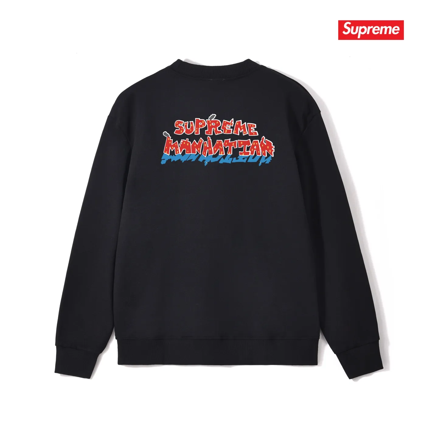 Style No. S1045 #terry p150💰 Velvet 160💰 Supreme SS22 Week 19 Manhattan Tee Cartoon letter Manhattan city street scene pattern print crew neck sweatshirt Made of 400g large terry (drop shoulder large version) fabric, soft texture and no pilling Imported environmentally friendly printing glue The pattern is bright and three-dimensional Quality 💥Same style for men and women The upper body is trendy Color: black white gray Size: S M L XL XXL
