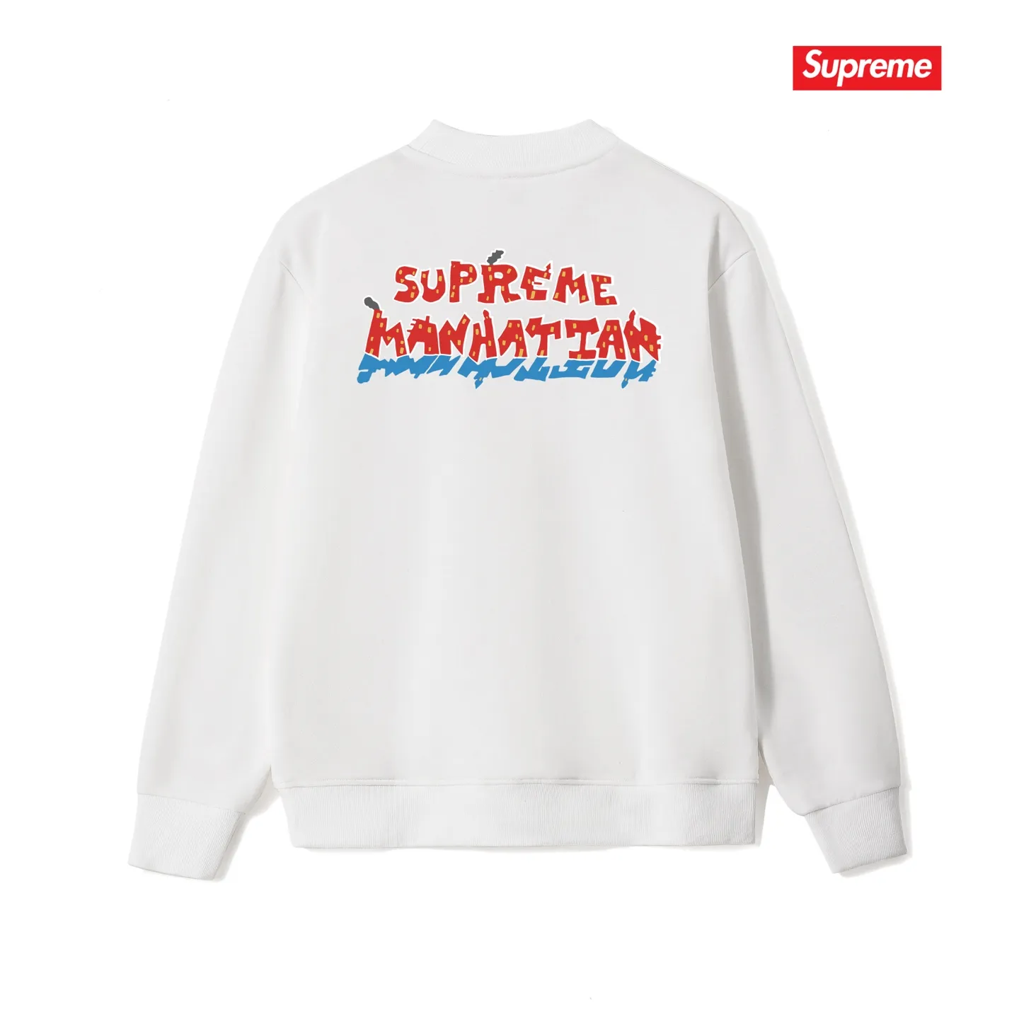 Style No. S1045 #terry p150💰 Velvet 160💰 Supreme SS22 Week 19 Manhattan Tee Cartoon letter Manhattan city street scene pattern print crew neck sweatshirt Made of 400g large terry (drop shoulder large version) fabric, soft texture and no pilling Imported environmentally friendly printing glue The pattern is bright and three-dimensional Quality 💥Same style for men and women The upper body is trendy Color: black white gray Size: S M L XL XXL