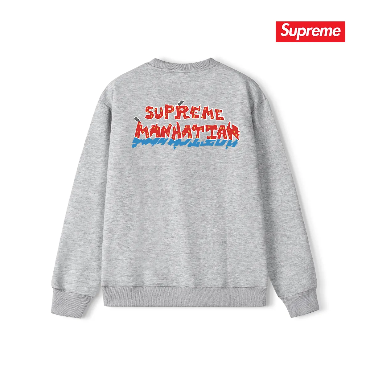 Style No. S1045 #terry p150💰 Velvet 160💰 Supreme SS22 Week 19 Manhattan Tee Cartoon letter Manhattan city street scene pattern print crew neck sweatshirt Made of 400g large terry (drop shoulder large version) fabric, soft texture and no pilling Imported environmentally friendly printing glue The pattern is bright and three-dimensional Quality 💥Same style for men and women The upper body is trendy Color: black white gray Size: S M L XL XXL